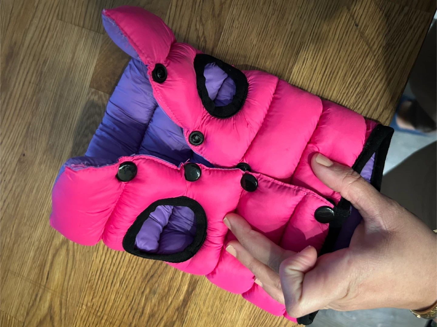 Puffer Small Dog/Cat Vest - Pink & Purple
