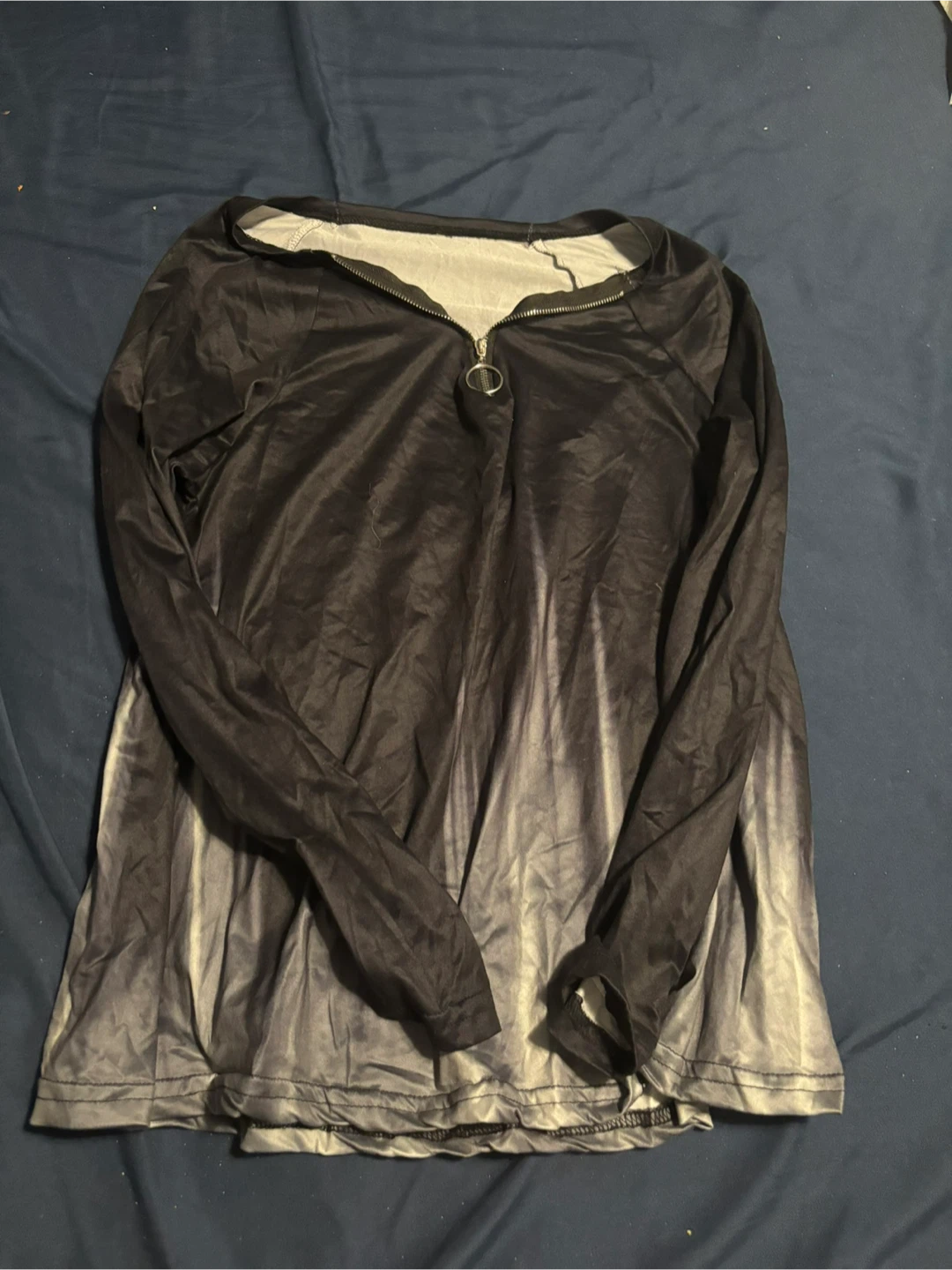 Women's Ombre Long Sleeve Quarter Zip Top