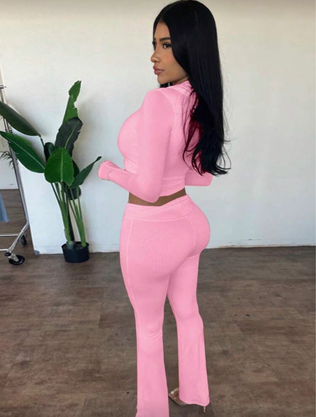 Pink Velour Long Sleeve Top - photo 2