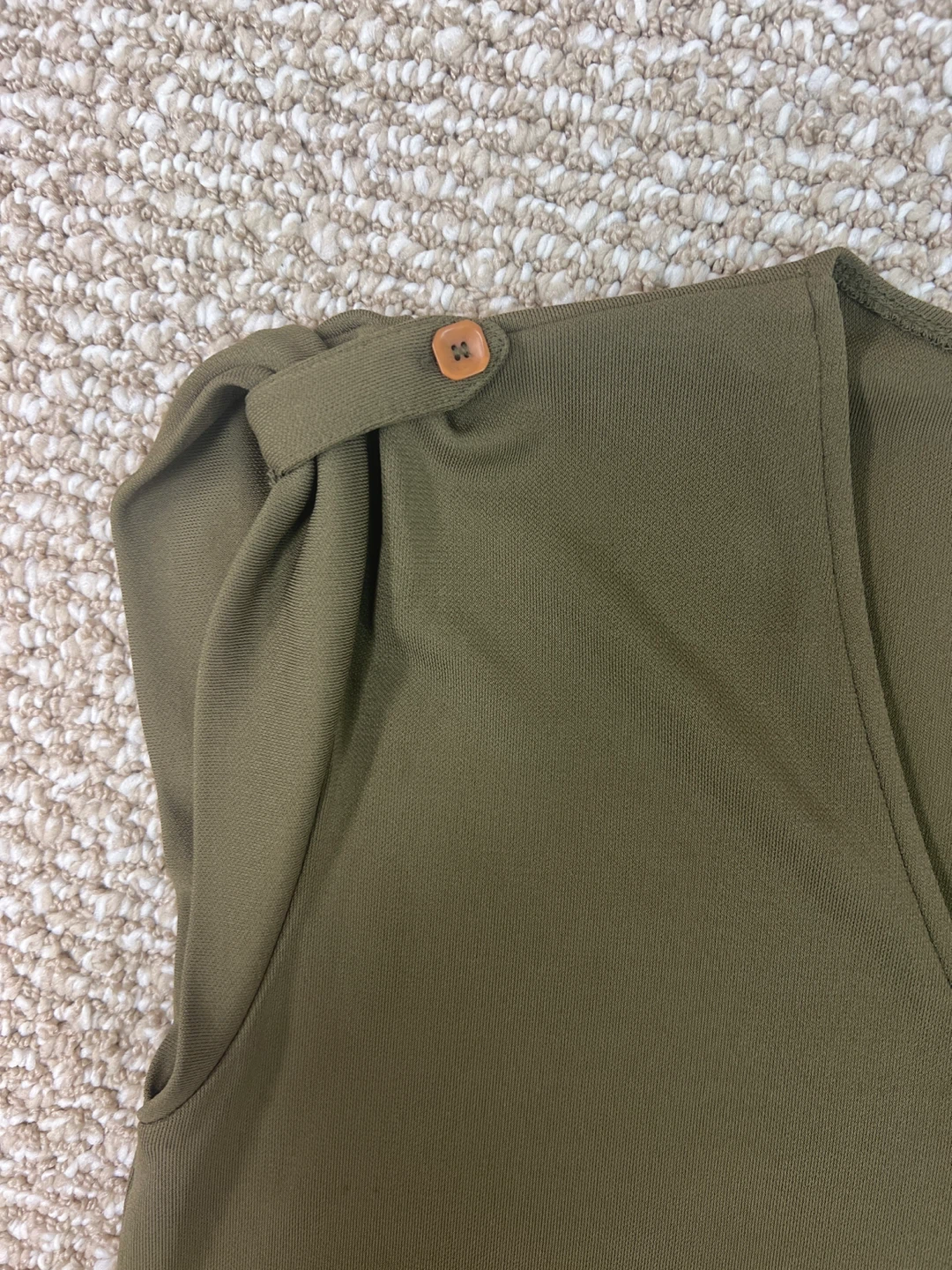 Josephine Chaus Olive Green V-Neck Top - Size L - photo 3