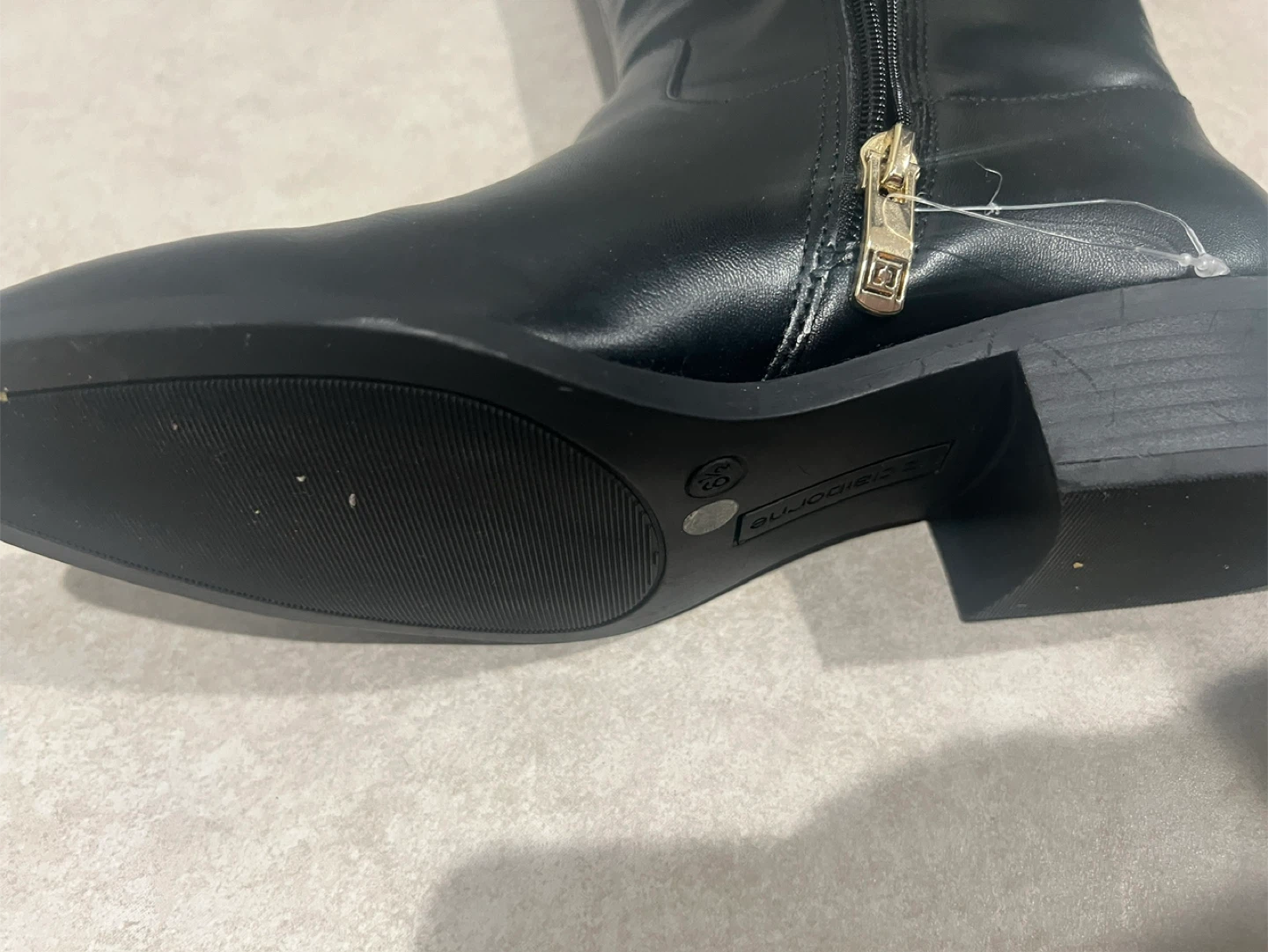 Black Tall Boots with Brown Accents - Size 6.5 - photo 2