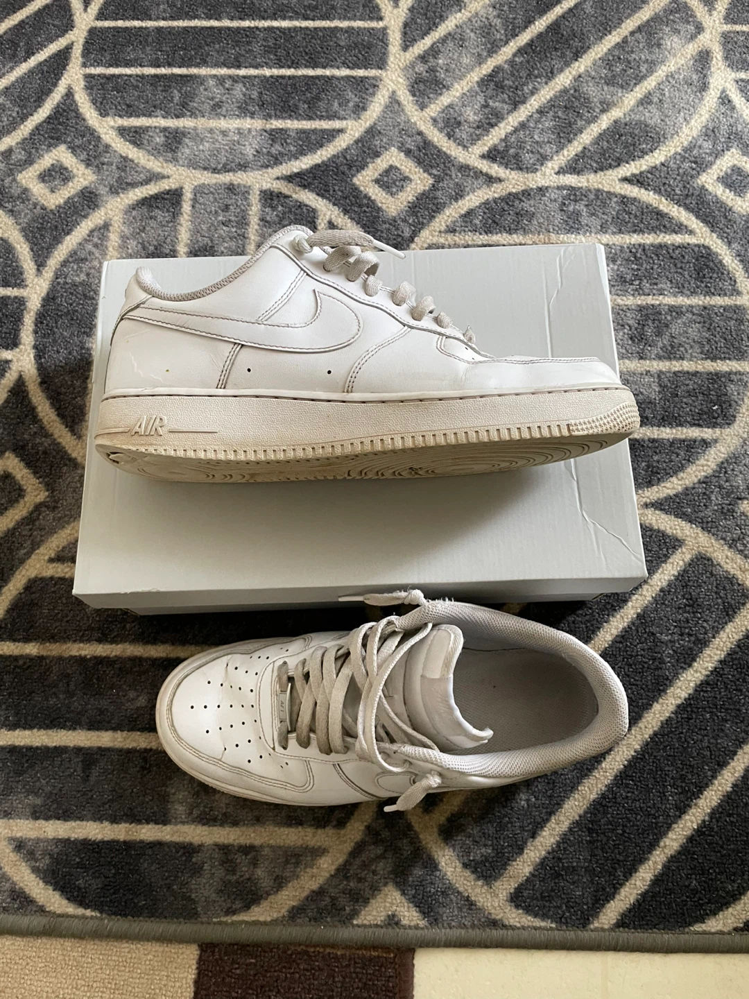 Nike Air Force 1 White Leather Sneakers