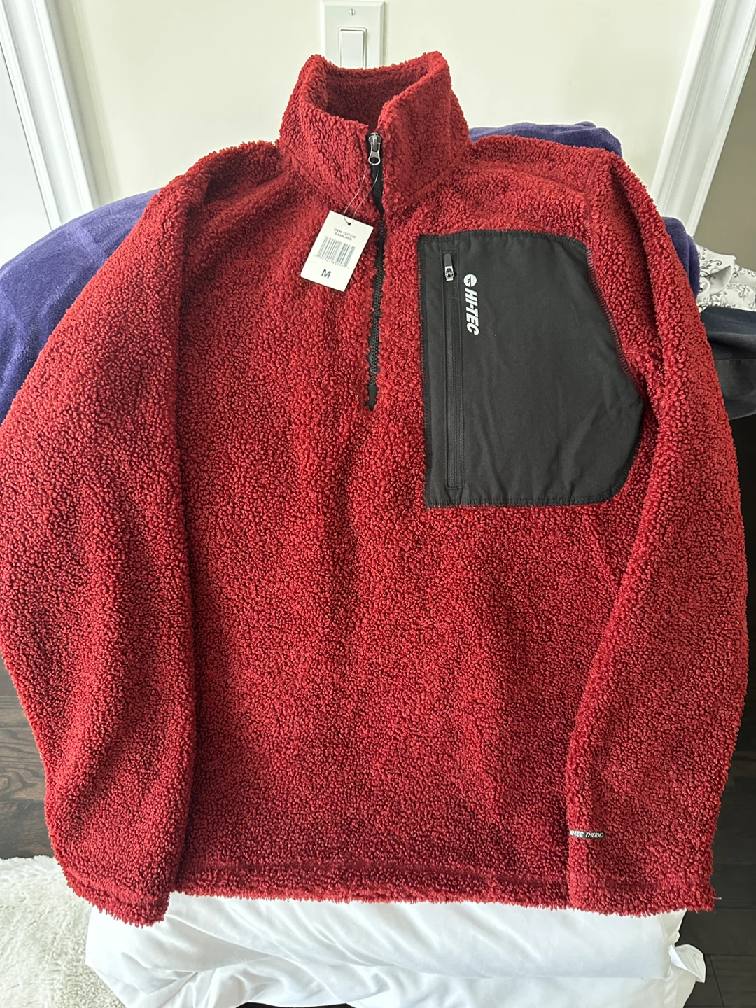 HI-TEC Fleece Pullover Sweater - Men's Size Medium - Dark Red