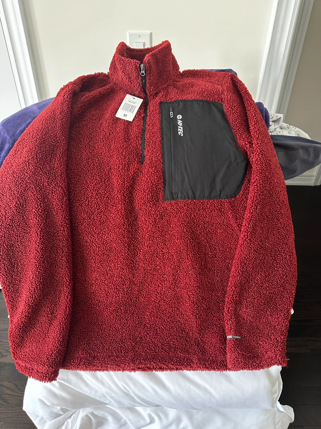HI-TEC Fleece Pullover Sweater - Men's Size Medium - Dark Red - photo 3