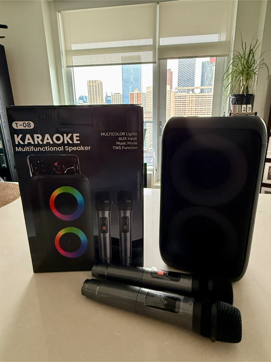 Brand New Karaoke Portable Machine with 2 wireless Microphone - photo 3