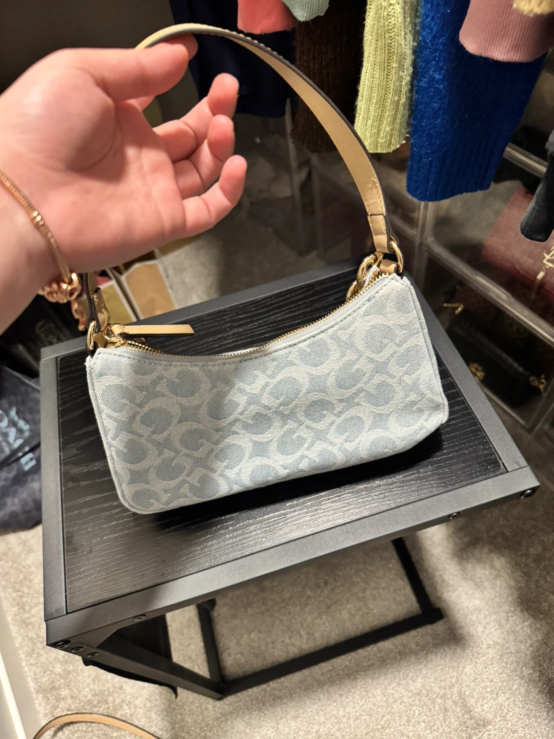 Guess Los Angeles Denim Shoulder Bag - photo 2