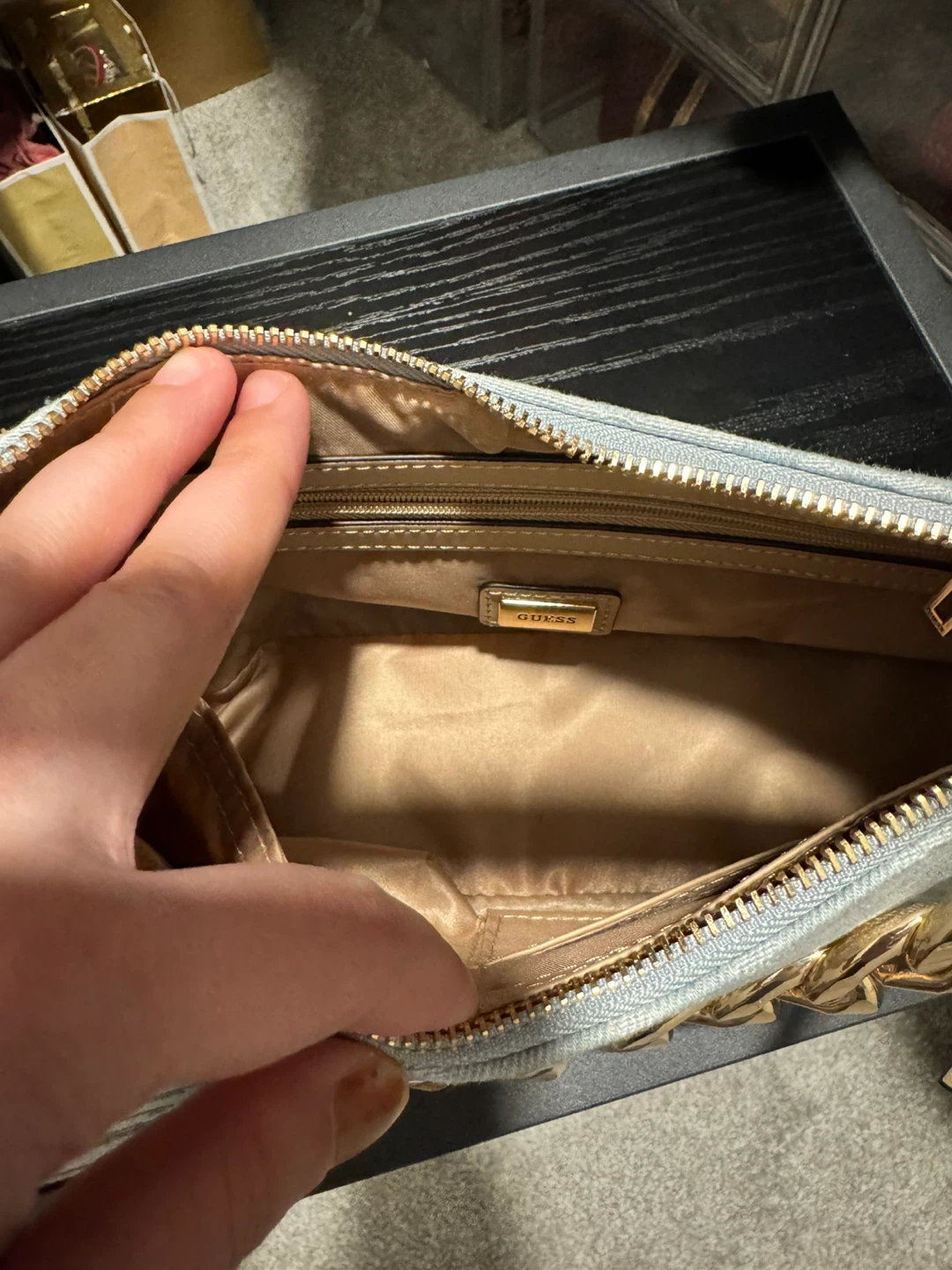 Guess Los Angeles Denim Shoulder Bag - photo 4