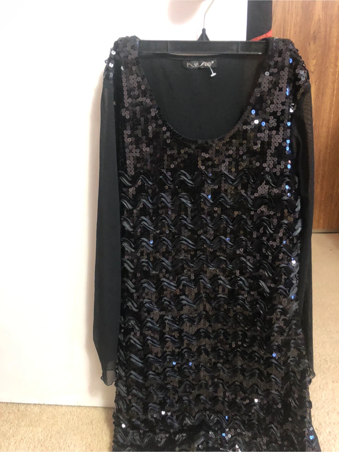 Jet Black Sequin Dress - photo 3