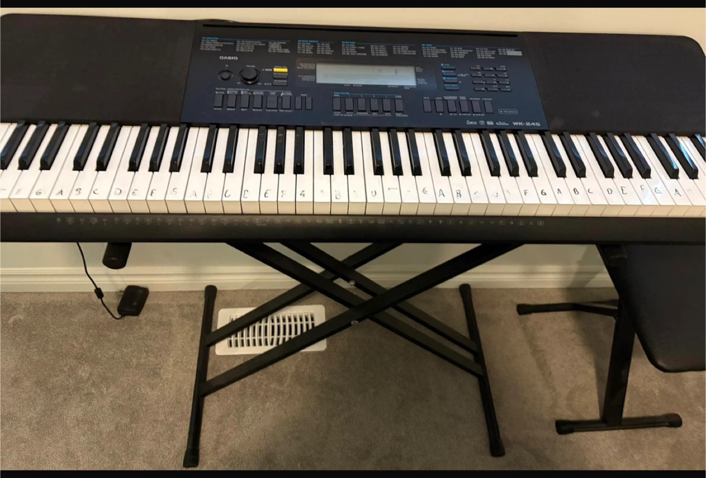 Casio WK-245 Keyboard with Stand and Bench