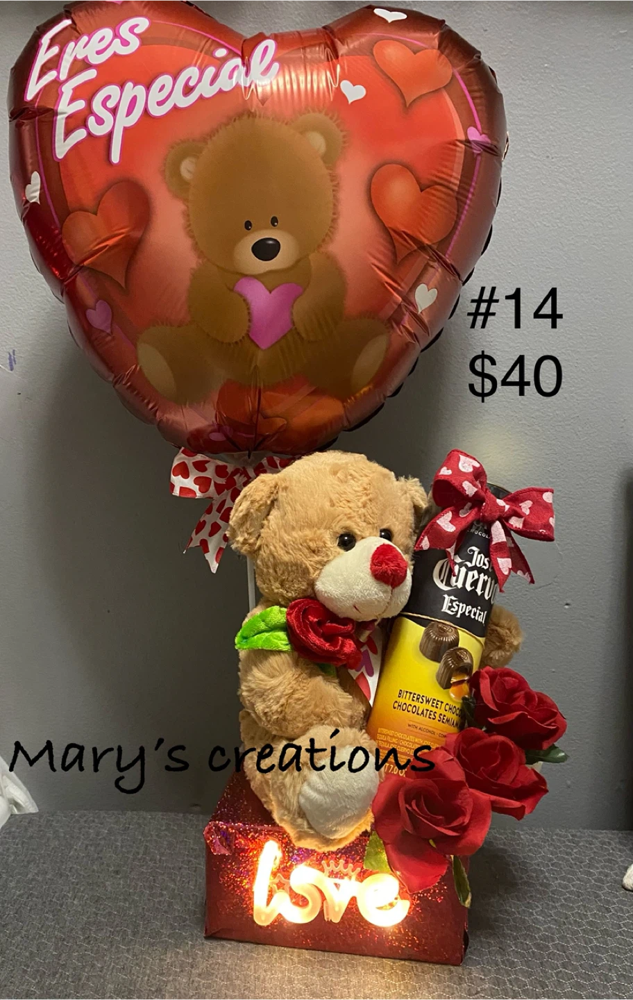 Valentine's Day Gift Basket with Teddy Bear and Chocolates - photo 3