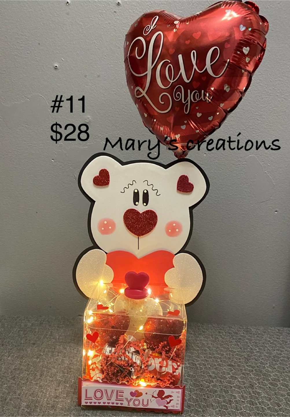 Valentine's Day Gift Basket with Teddy Bear and Chocolates