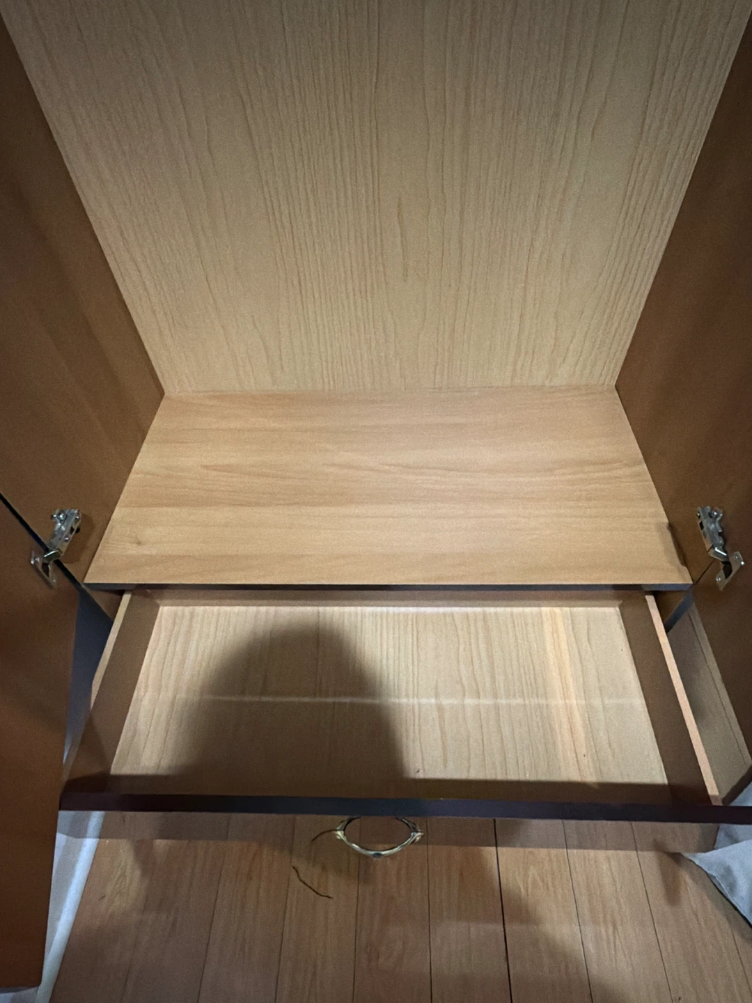 Vintage Wood Wardrobe Armoire with Drawers - photo 3