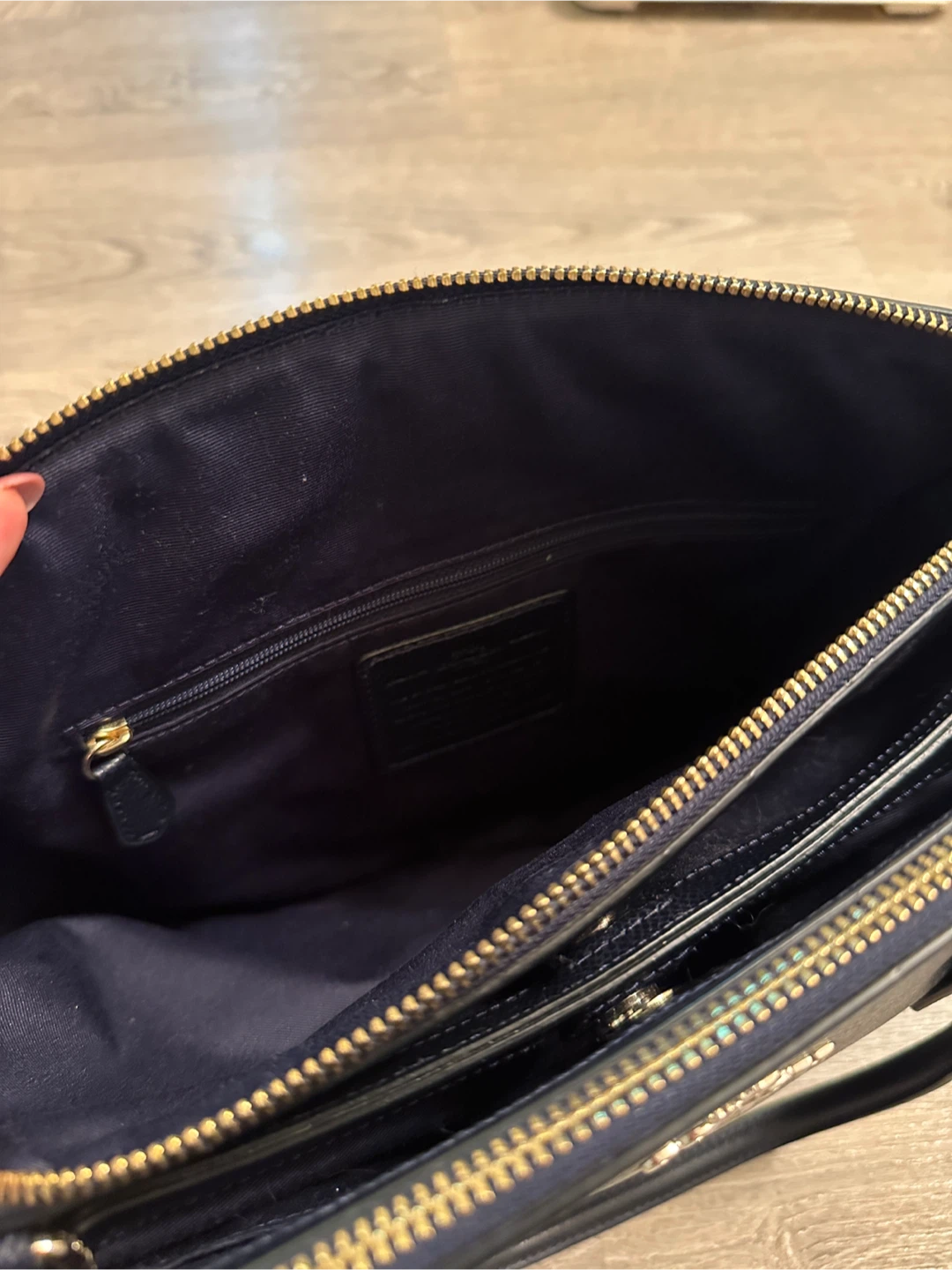 Coach Navy(dark blue) Leather Satchel Crossbody Bag - photo 2