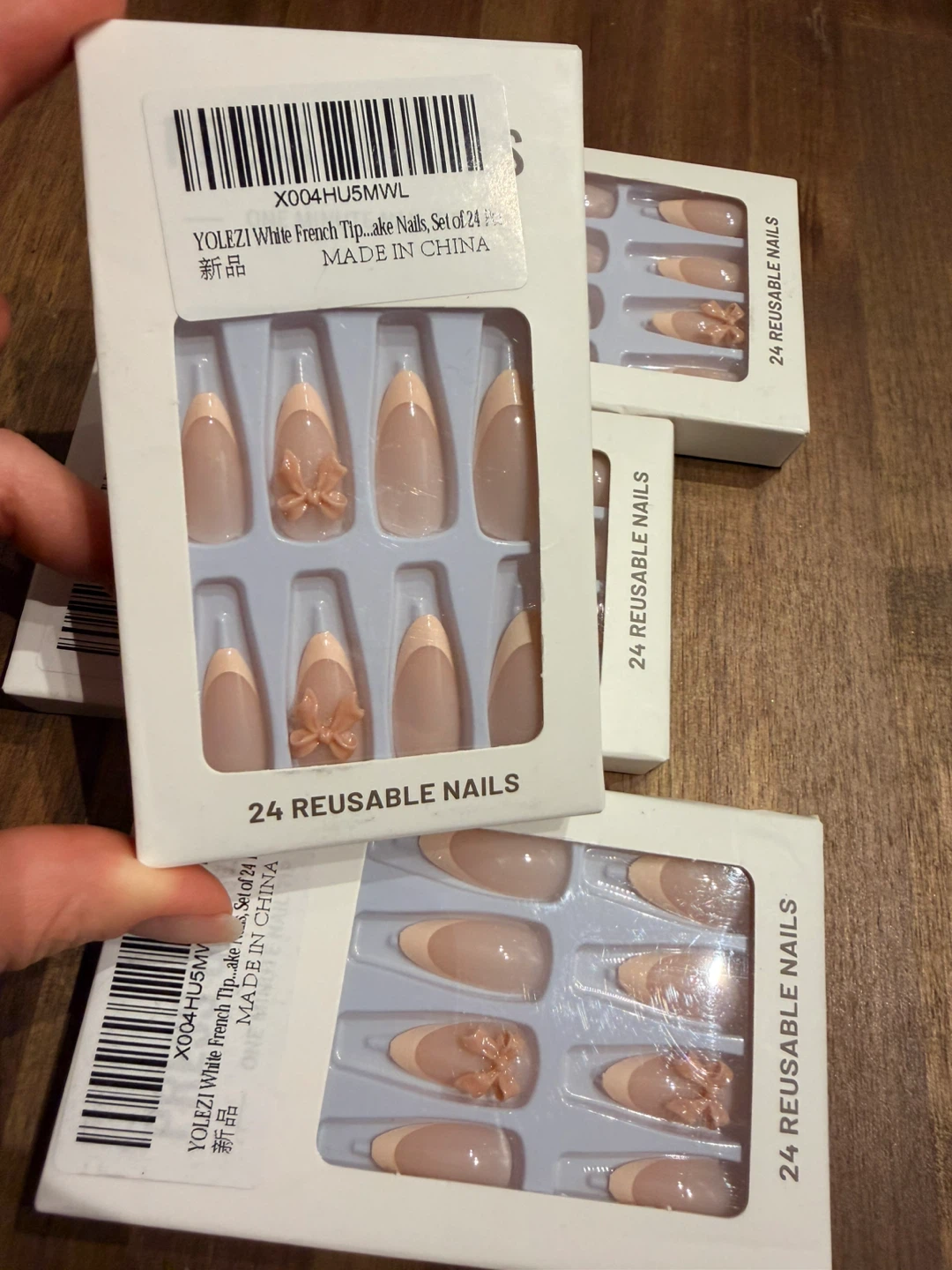 YOLEZI White French Tip Nail Sets 4