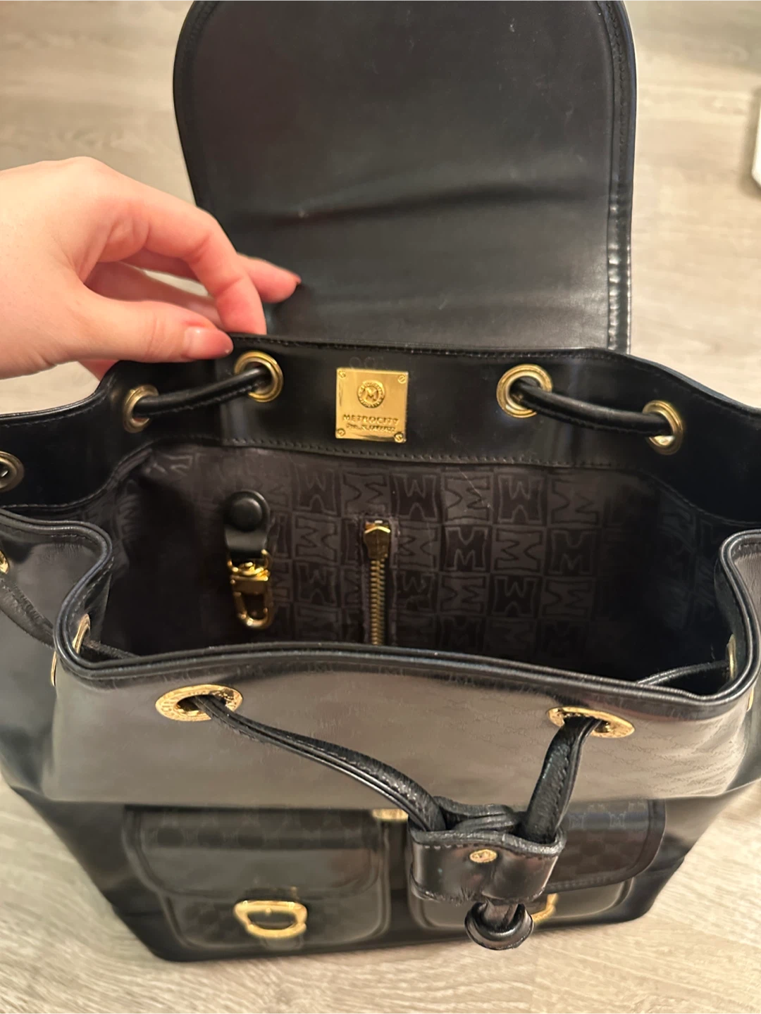 Vintage Metrocity leather backpack - photo 4