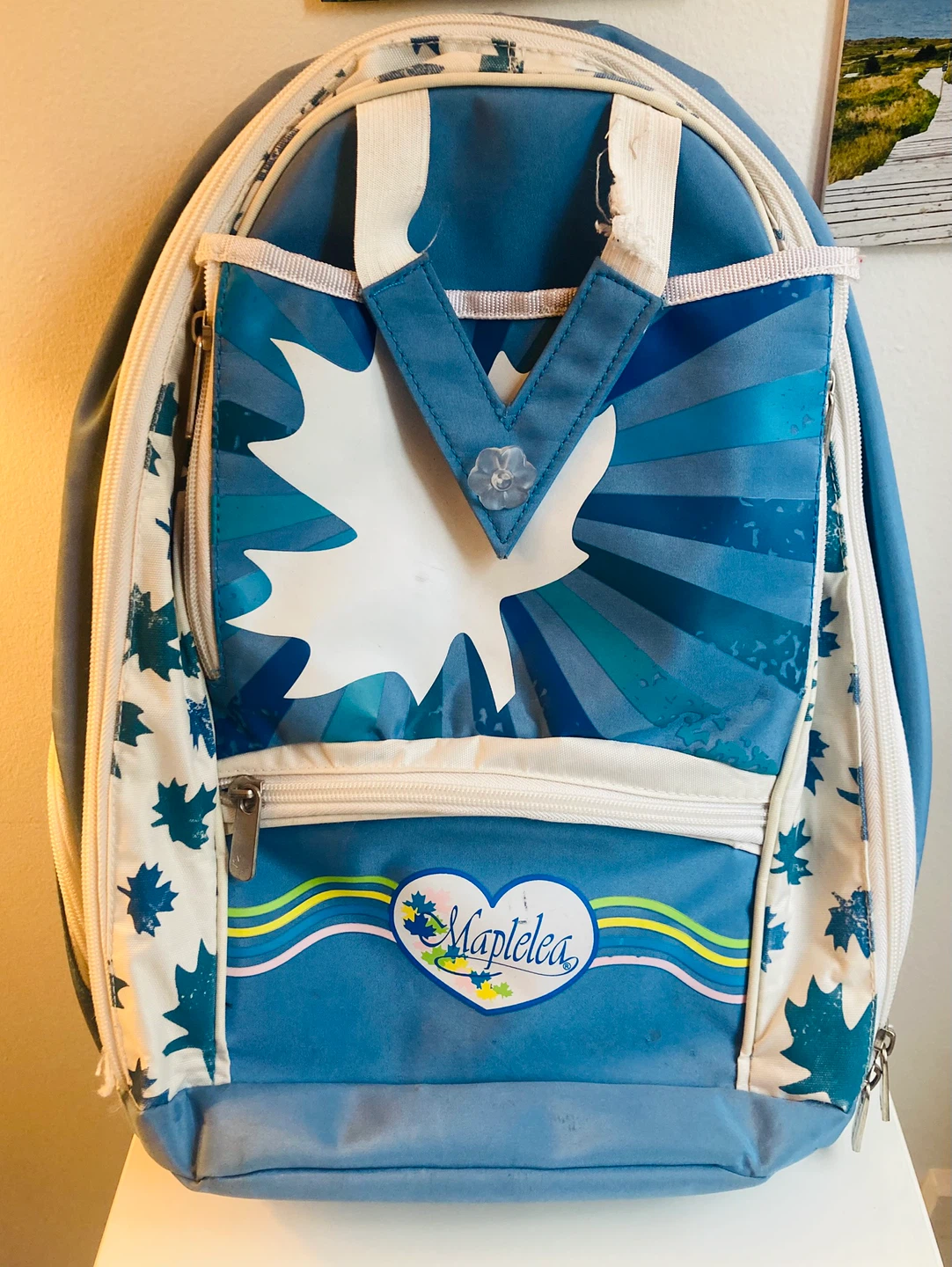 Maplelea Blue Backpack with Doll Pocket