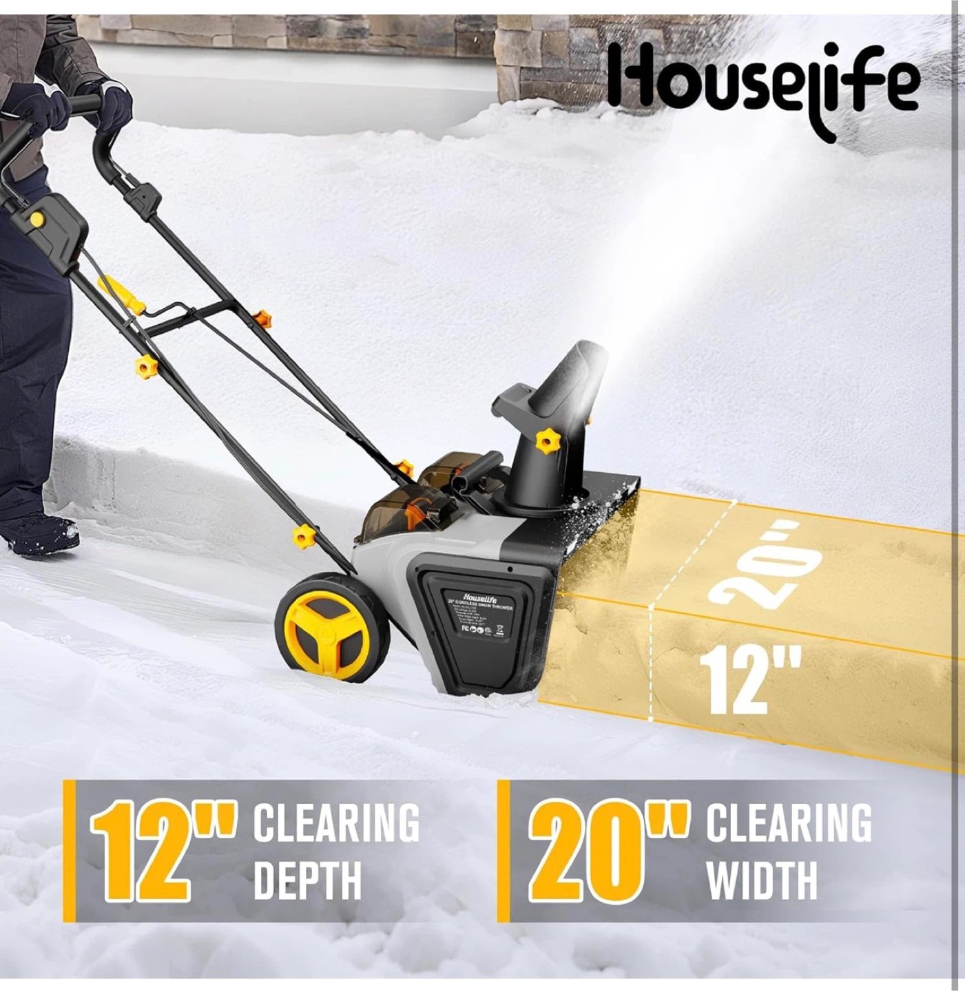 Brand New HouseLife Electric Snow Blower 20-inch Tool only - photo 4