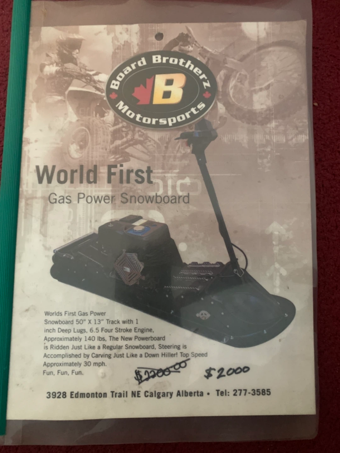 Motorized snowboard