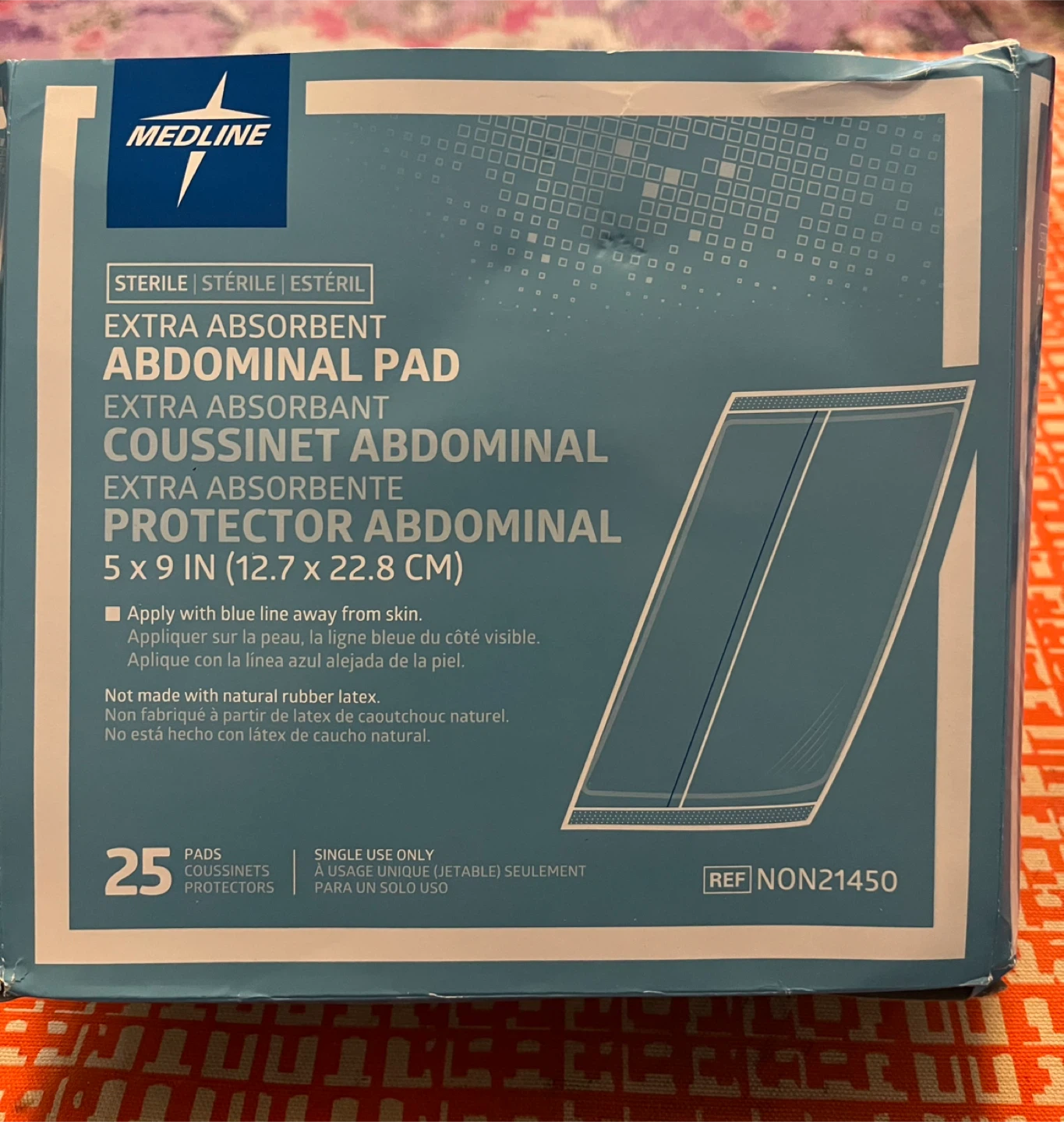 Medline Extra Absorbent Abdominal Pads (25 Count)