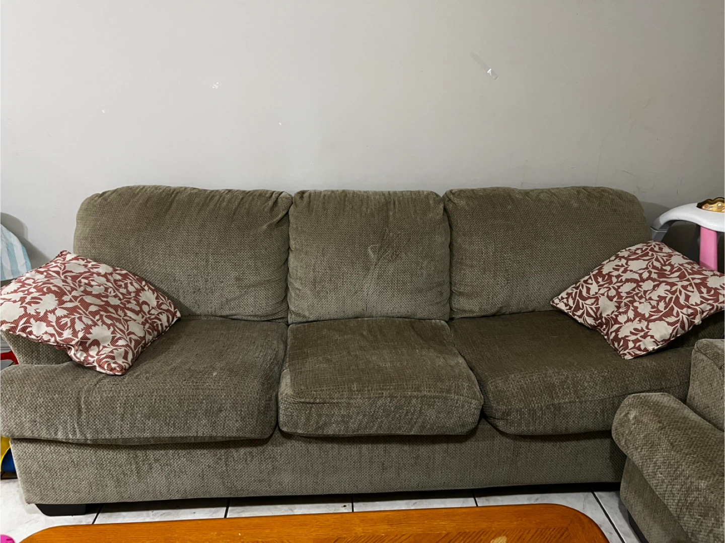Green Fabric Sofa