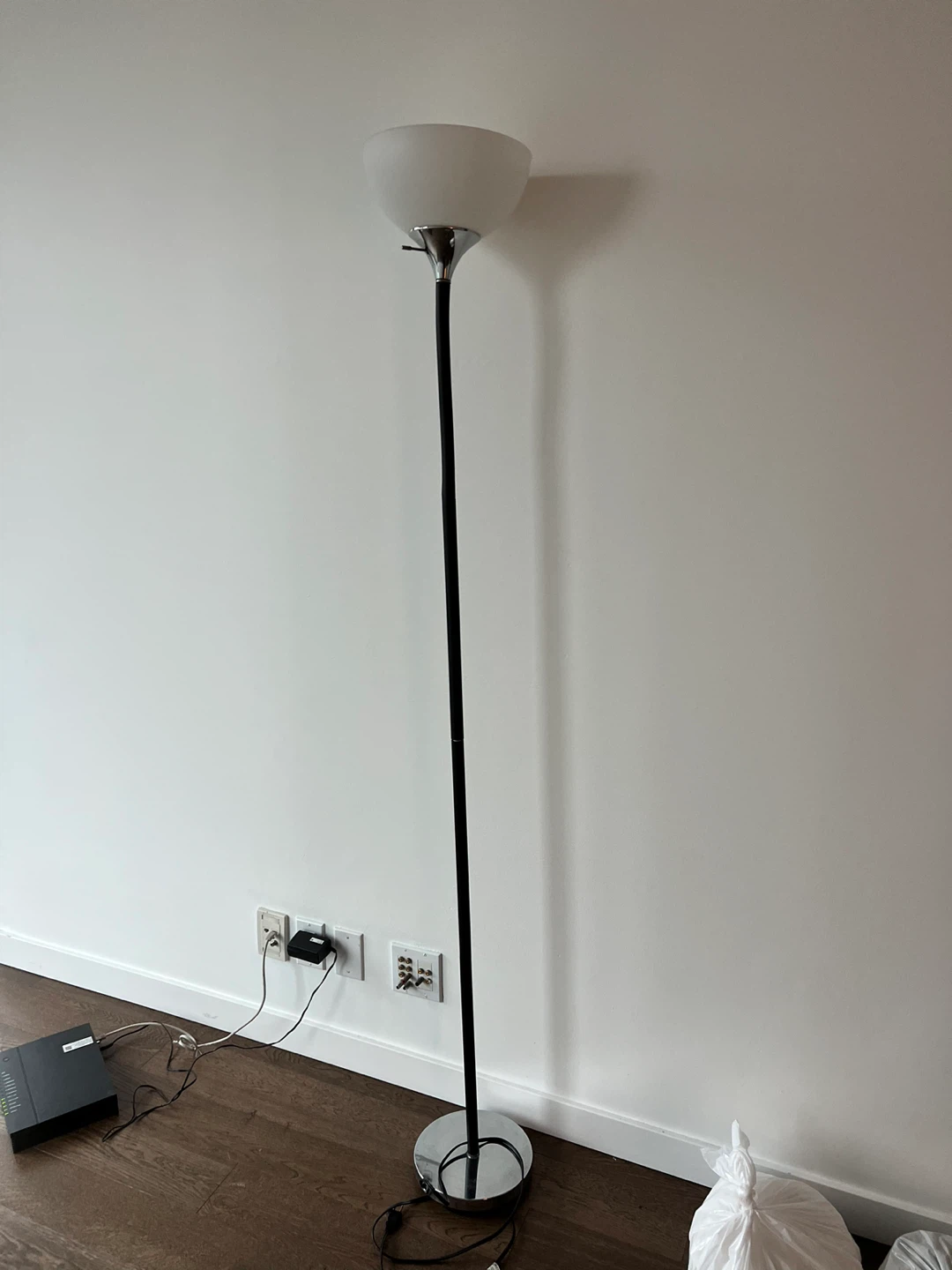 Black and Chrome Floor Lamp