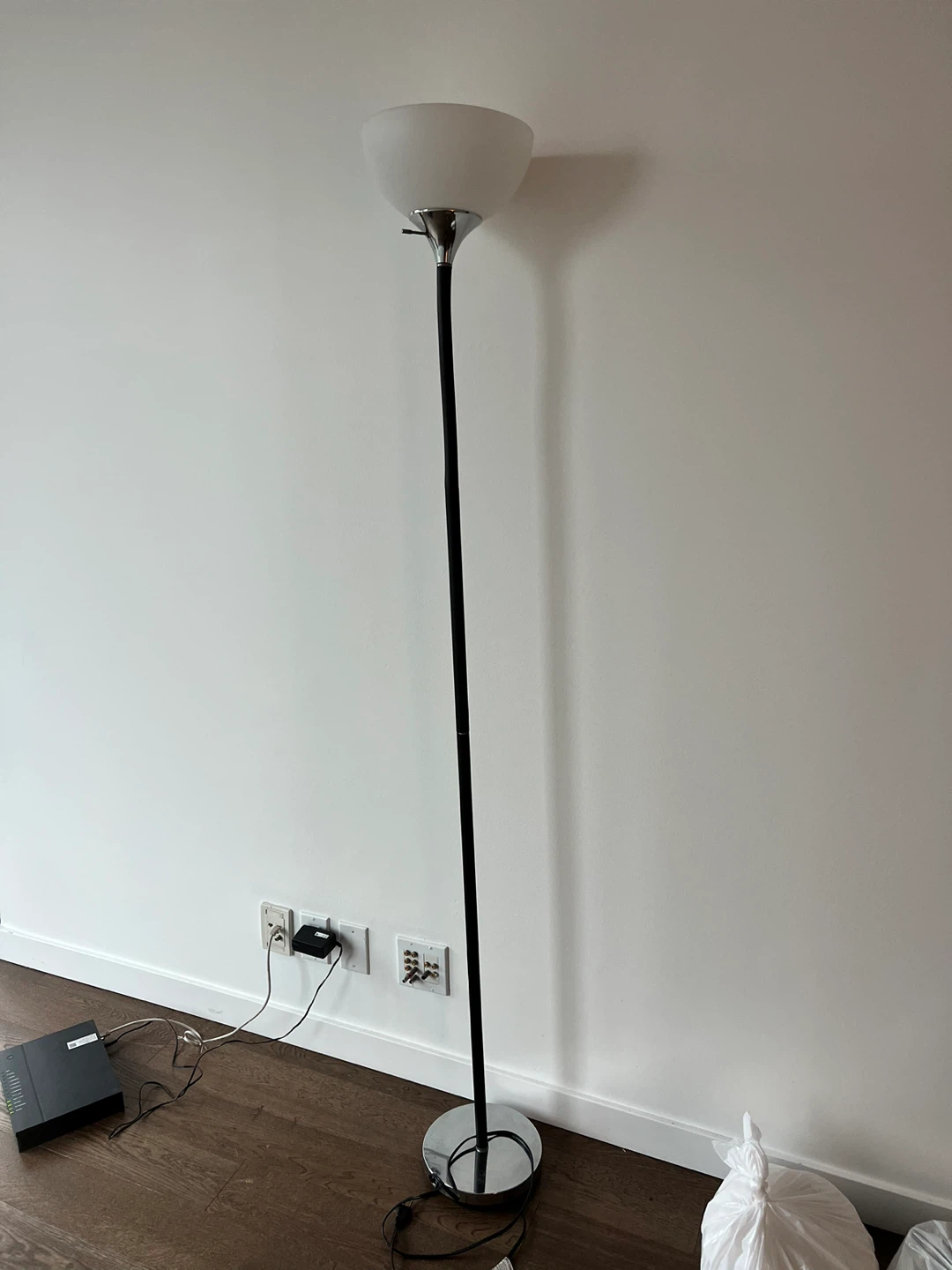 Black and Chrome Floor Lamp - photo 2