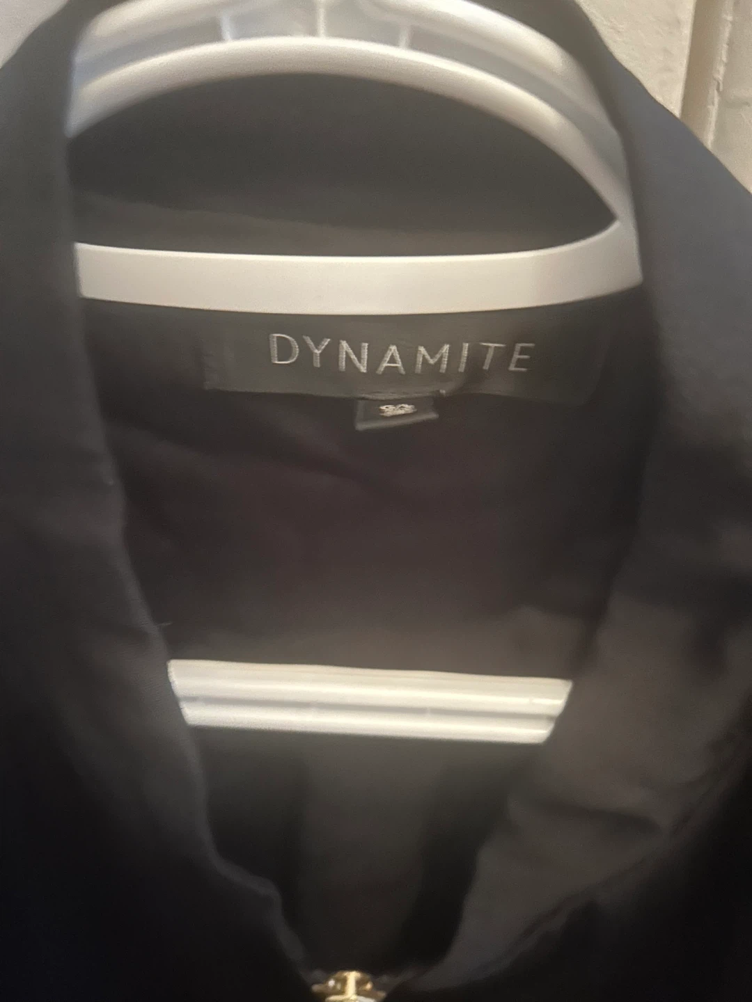 Dynamite Black Bomber Jacket - Size L - photo 2