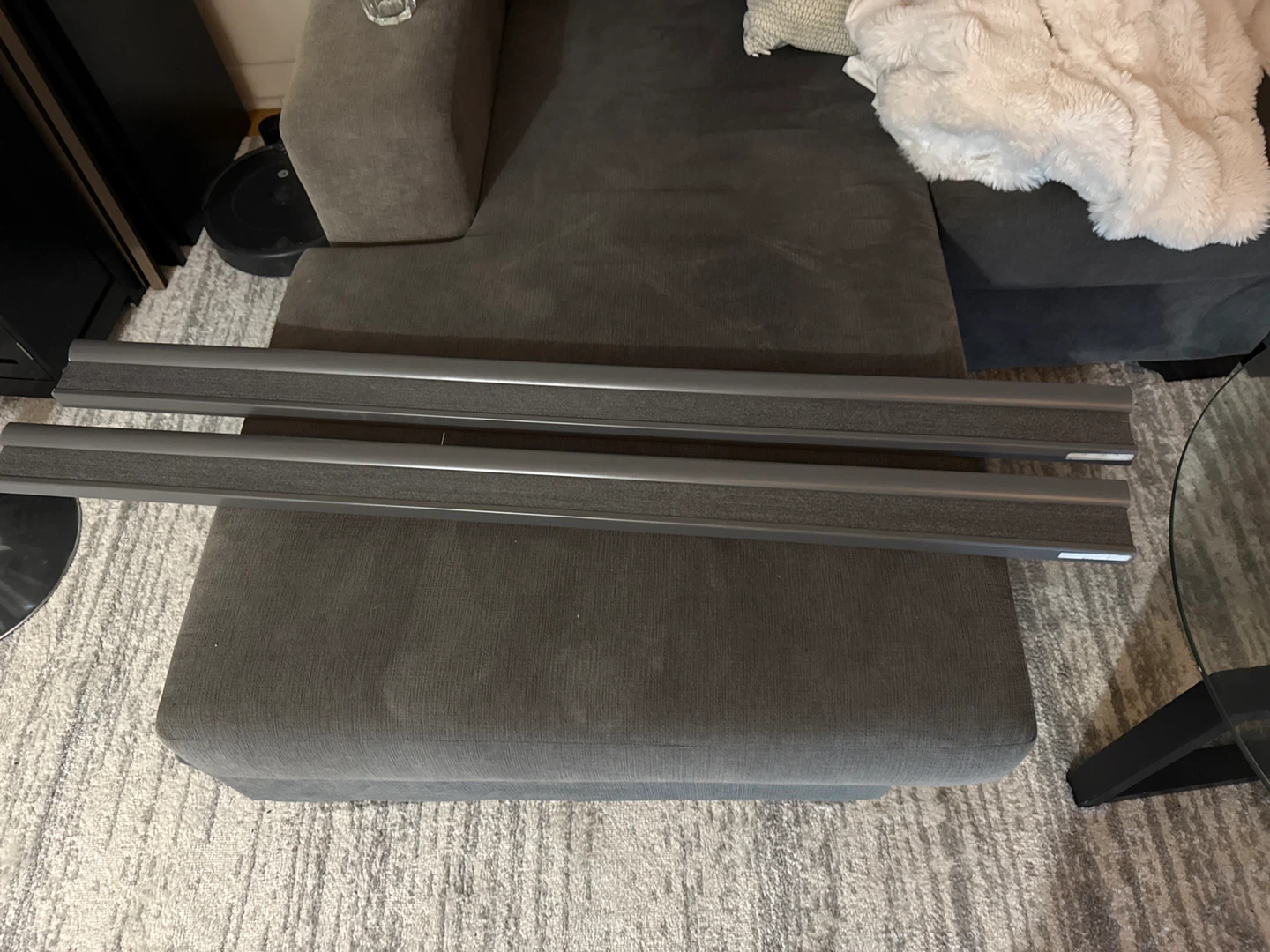 IKEA Grey Blinds 48” W (no mounting brackets)