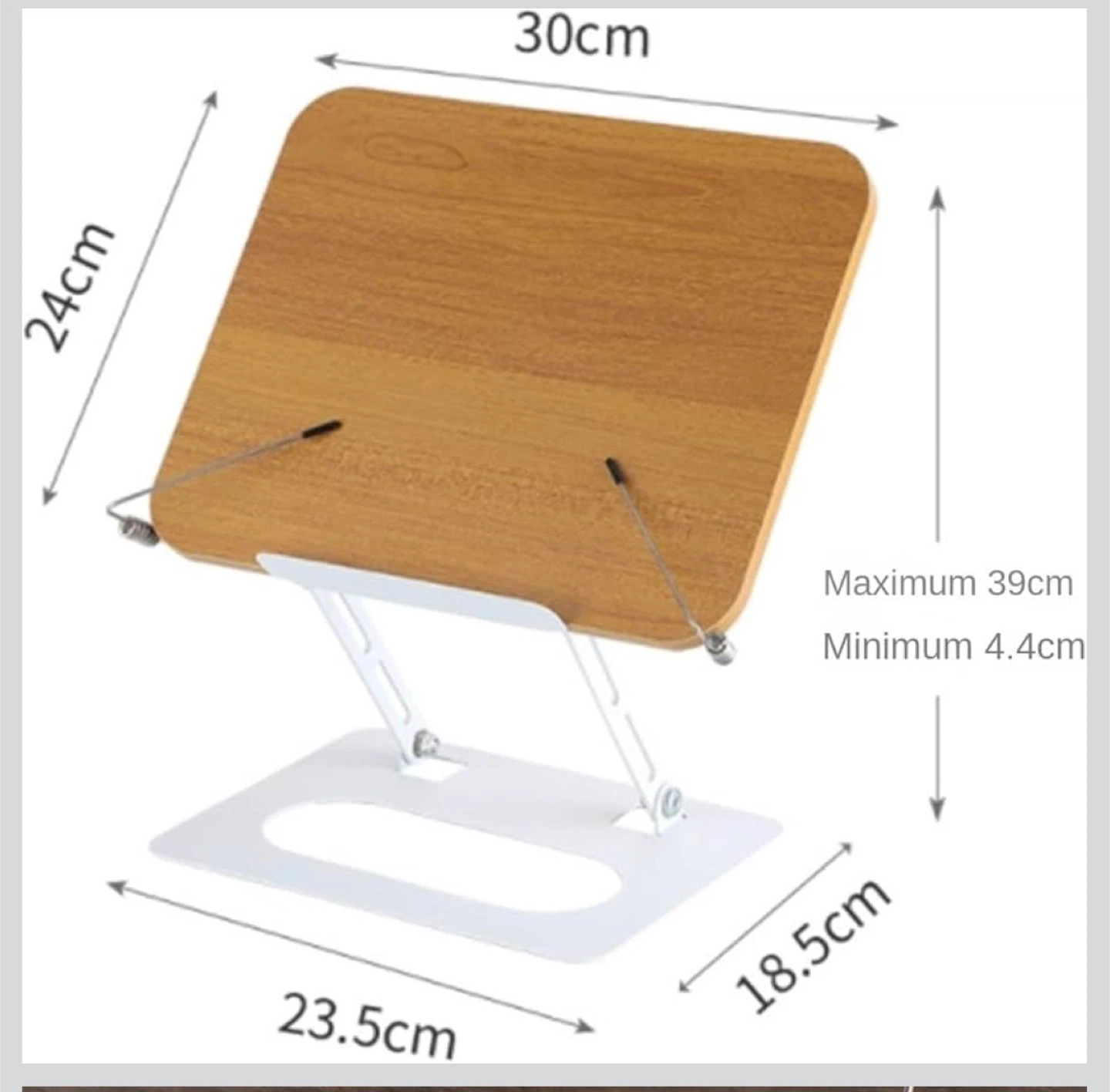 Adjustable Wooden Tablet and Book Stand - photo 2
