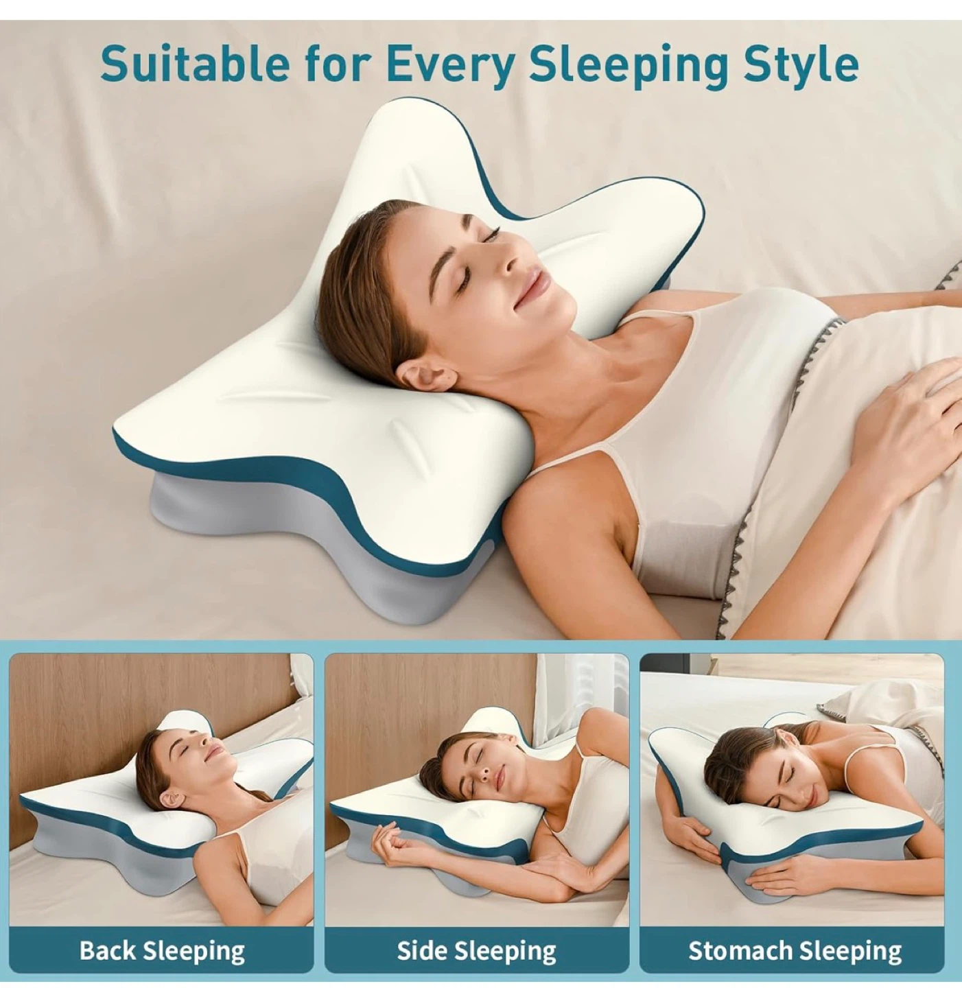 Ergonomic Cervical Pillow for All Sleeping Styles - photo 2
