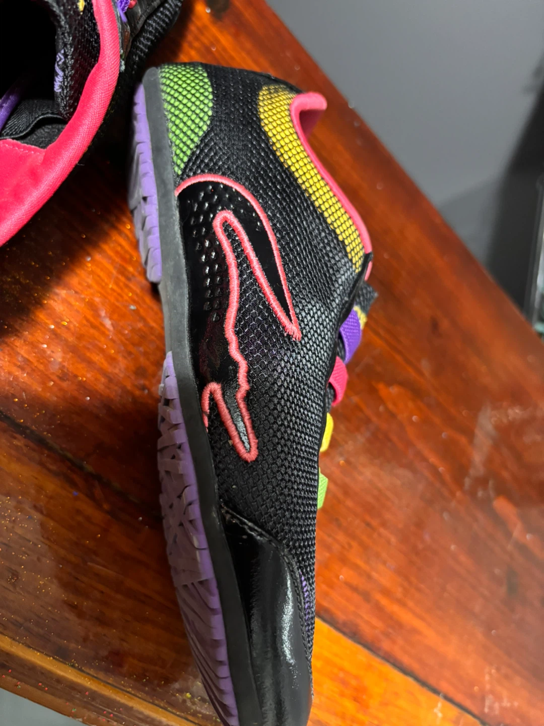 Lacoste Sport Black Mesh Sneakers with Rainbow Laces - photo 5