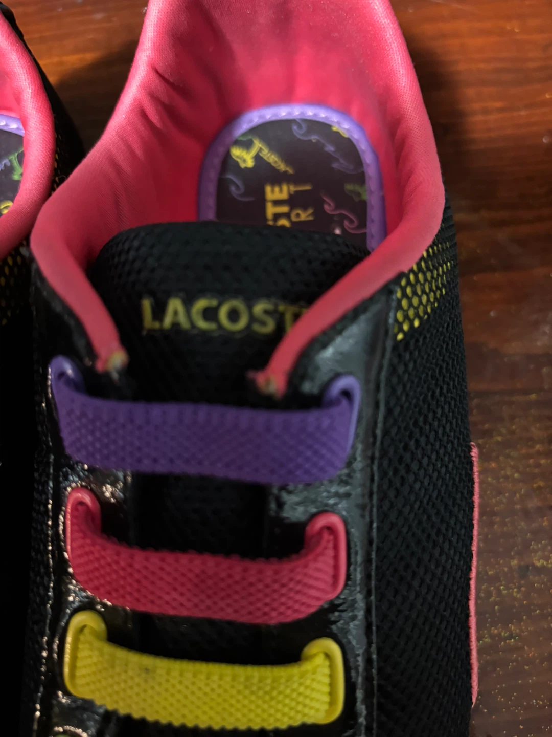 Lacoste Sport Black Mesh Sneakers with Rainbow Laces - photo 4