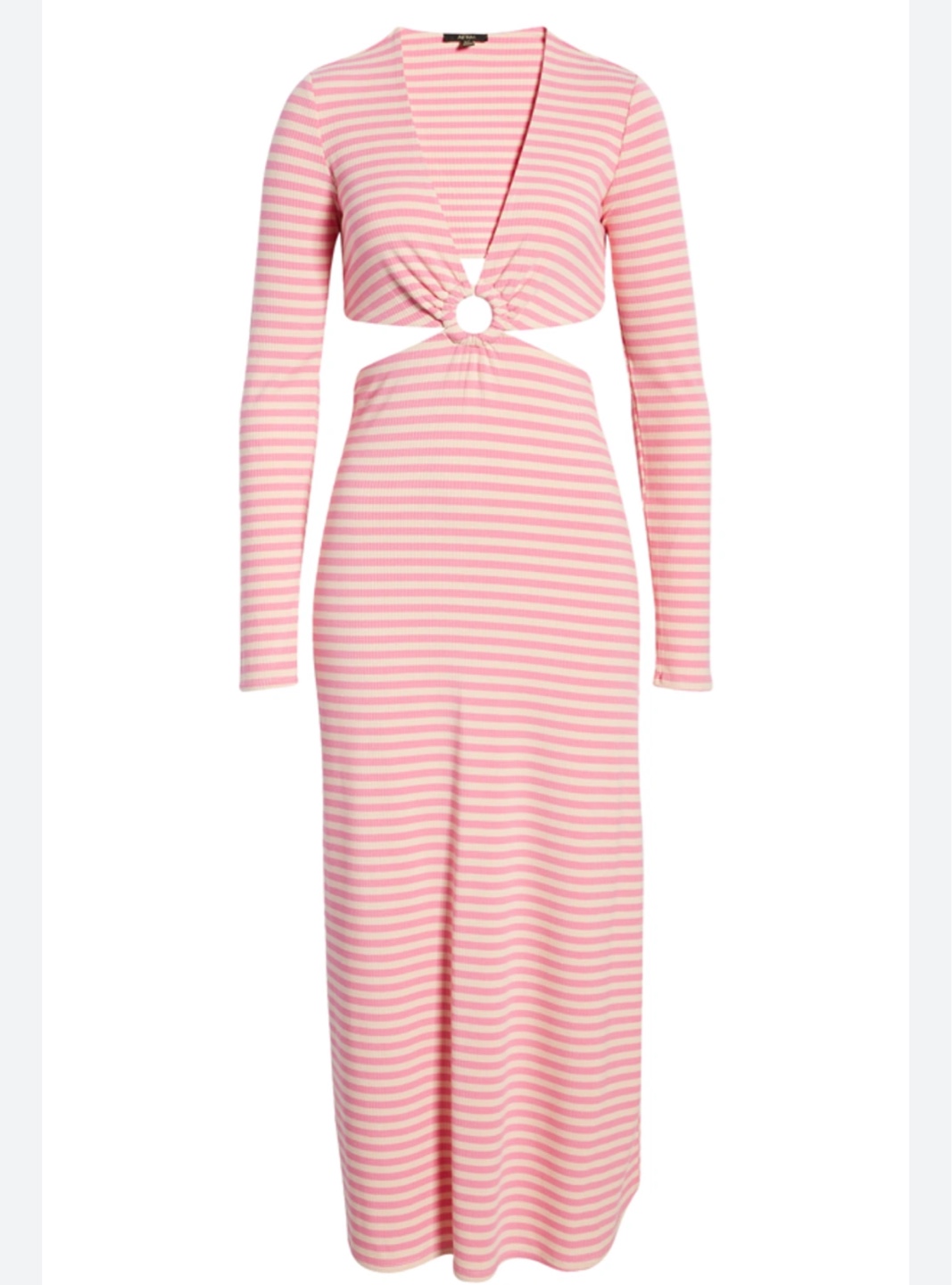 AFRM Harlee Cutout Dress in Pink Stripe Size Small - photo 2