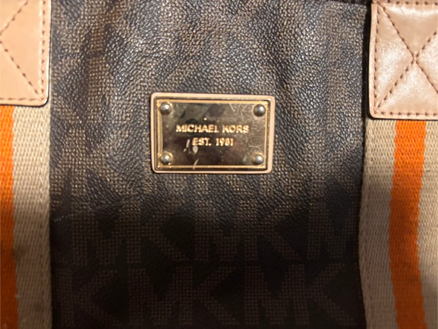 Large Michael Kors Brown Monogrammed Tote Bag - photo 3