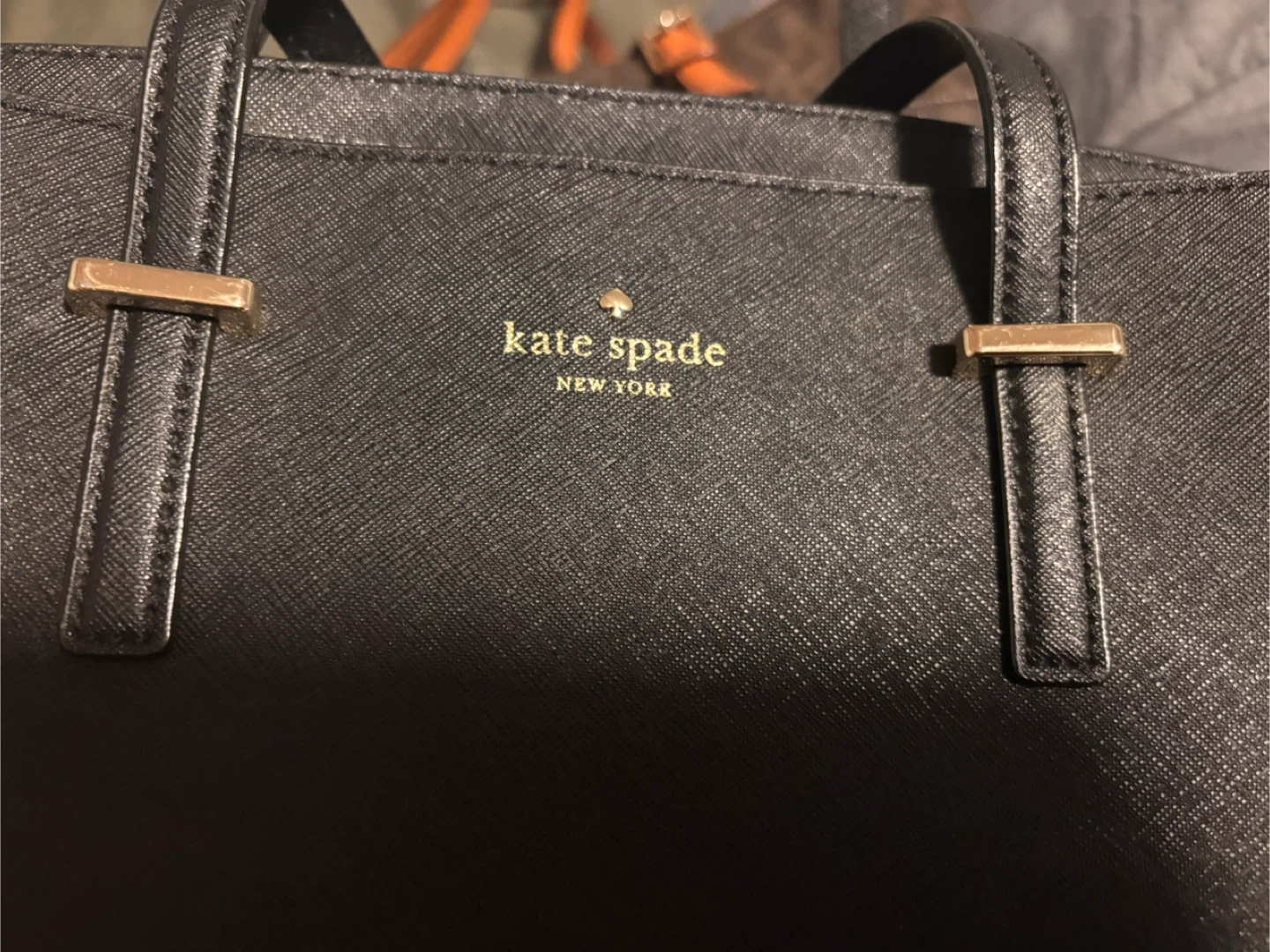 Kate Spade New York Black Saffiano Leather Tote Bag