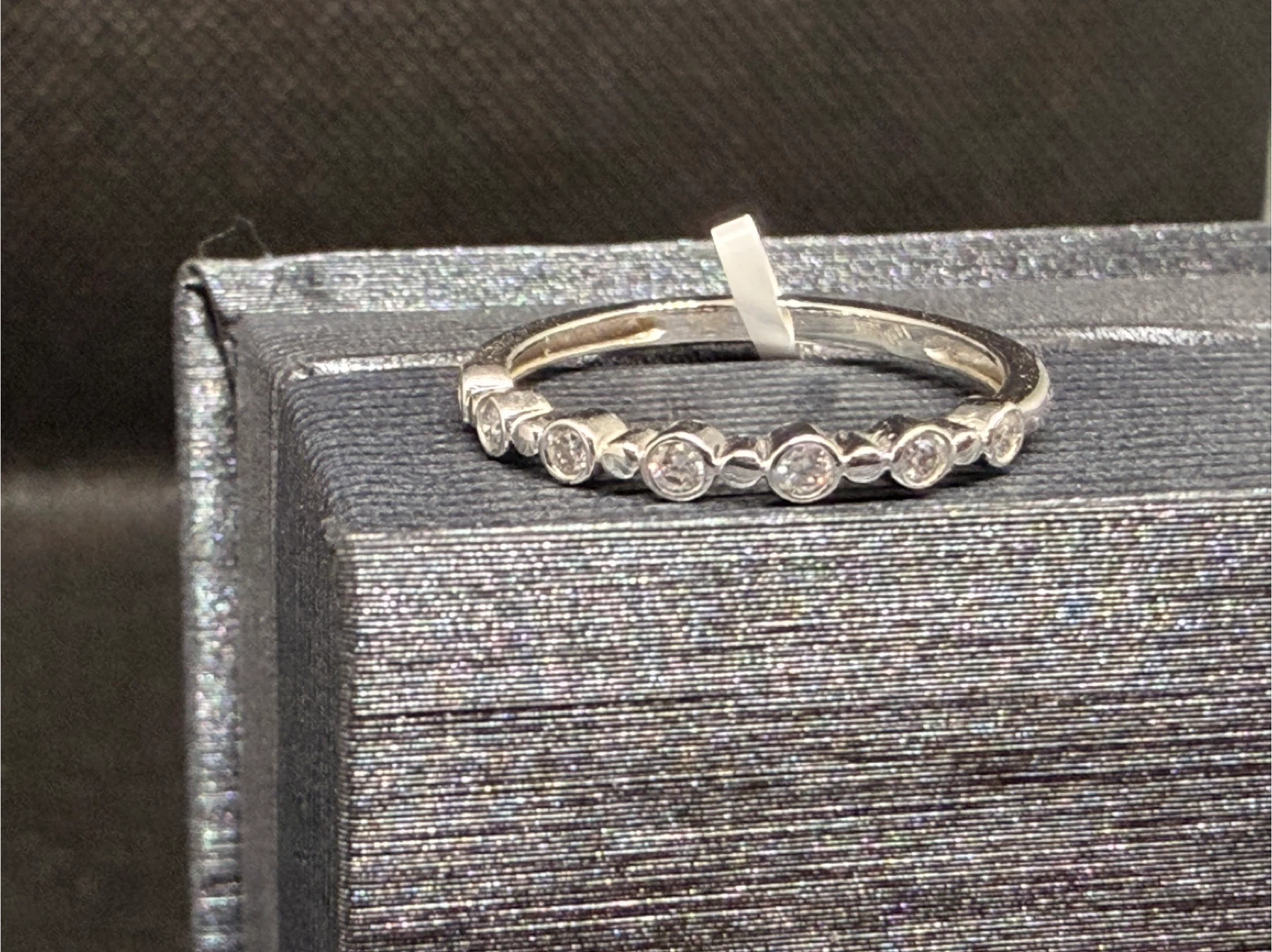 10K White Gold Diamond Ring size 6.5