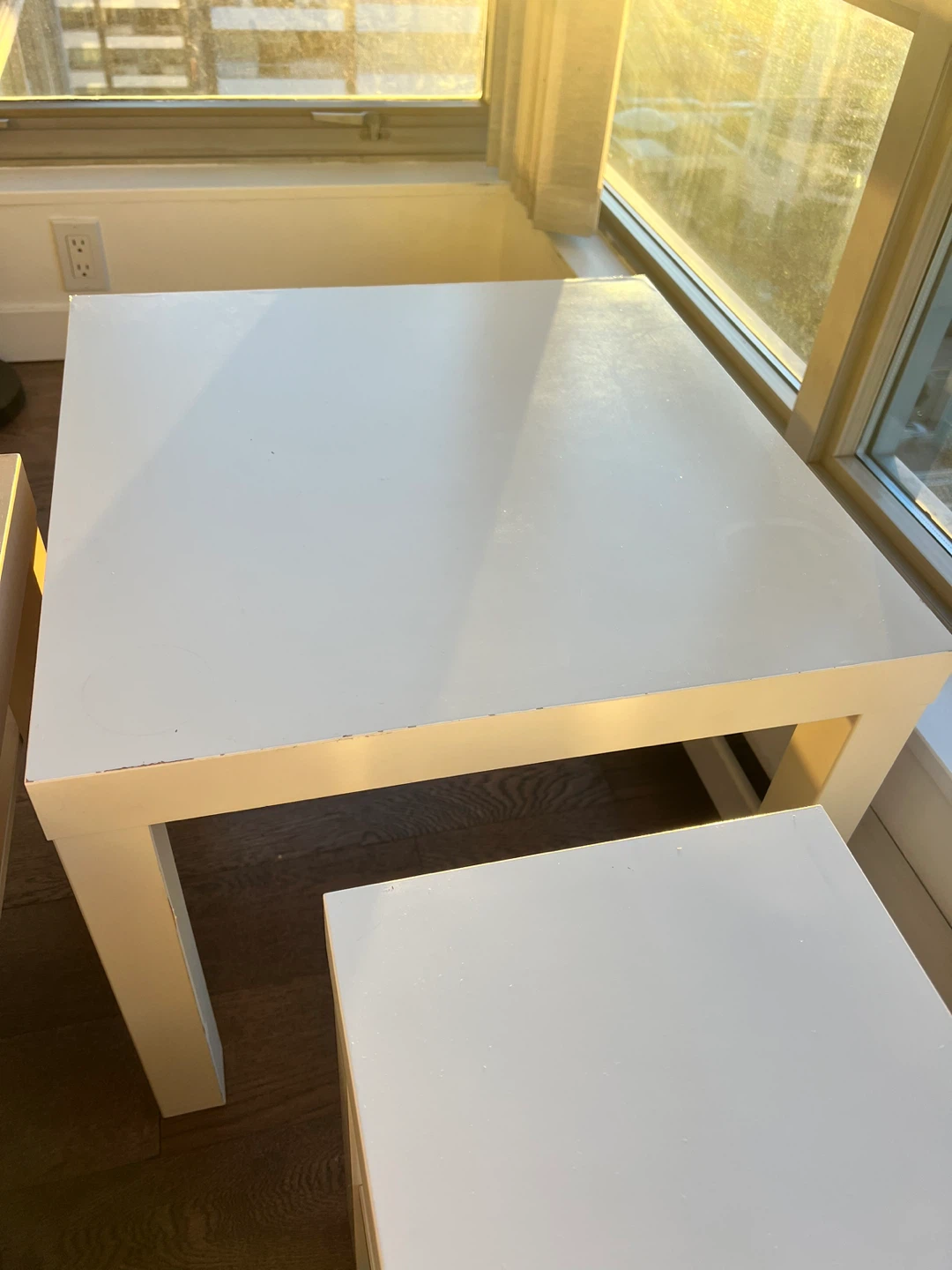 Free White Square Side Table
