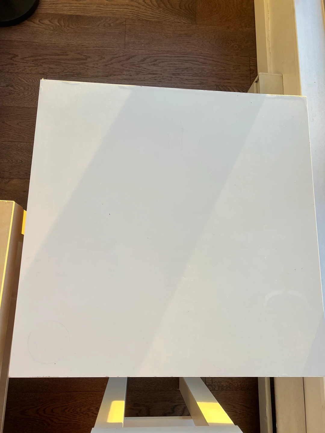 Free White Square Side Table - photo 2