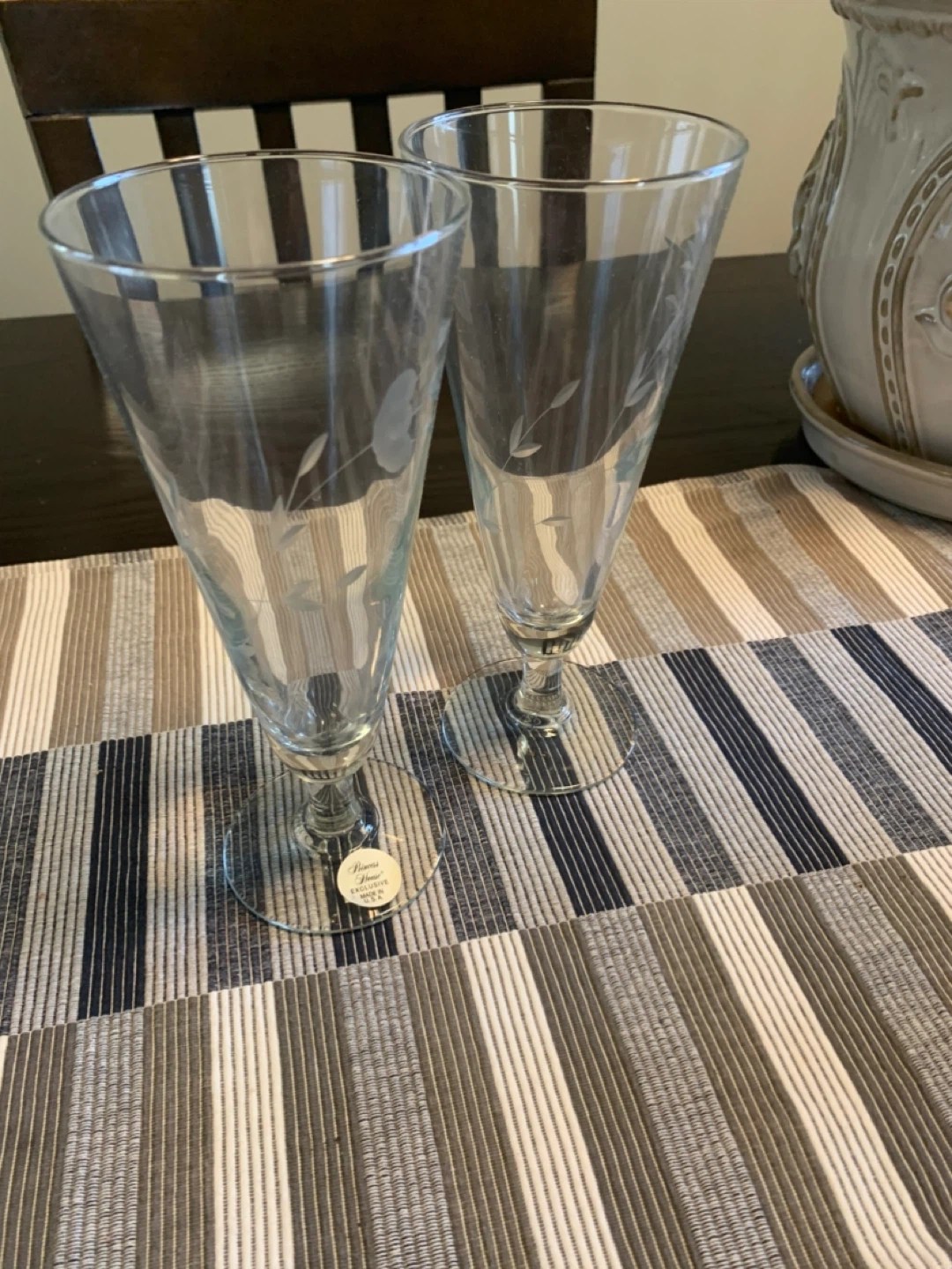 Princess House Heritage Crystal Pilsner Glasses - Set of 2 - photo 4