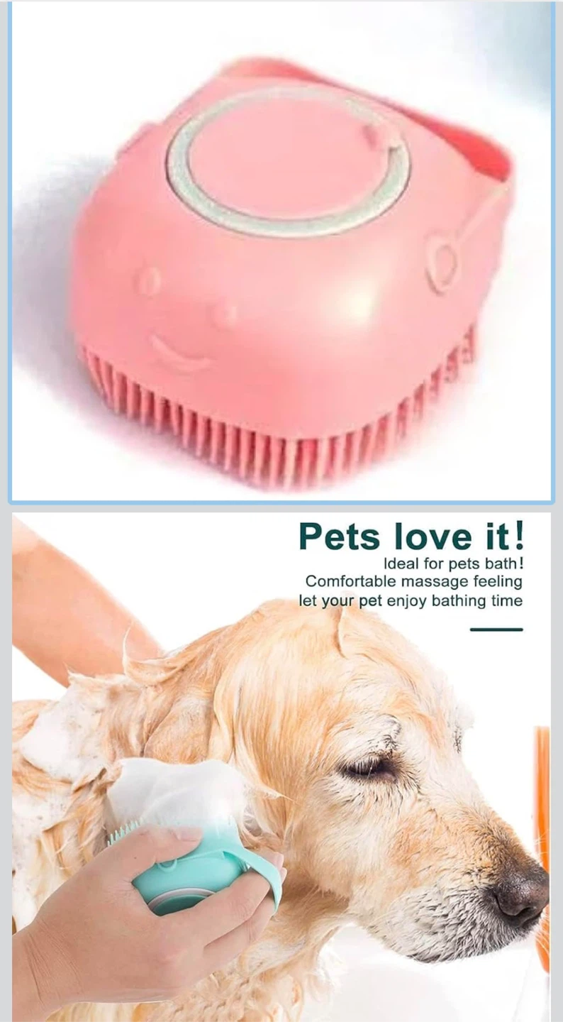 Silicone Shampoo Dispensing Bath Brush