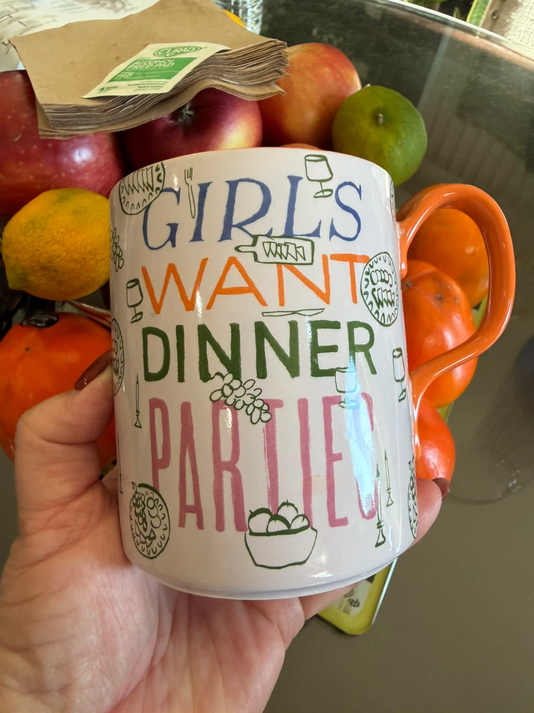 Anthropologie Phthalo Ruth "Girls Want Dinner Parties" Mug - photo 4