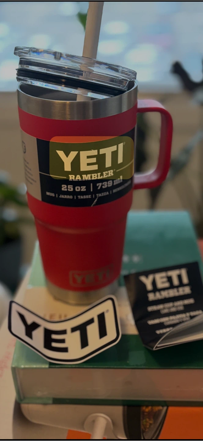 Yeti Rambler 25 oz Mug with Straw - Red - photo 2