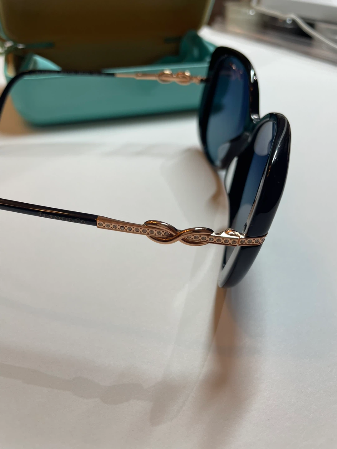 Tiffany & Co. Black Butterfly Sunglasses with Case - photo 3