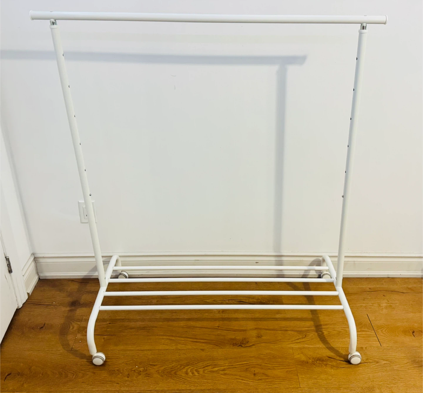 White Garment Rack with Wheels - photo 5
