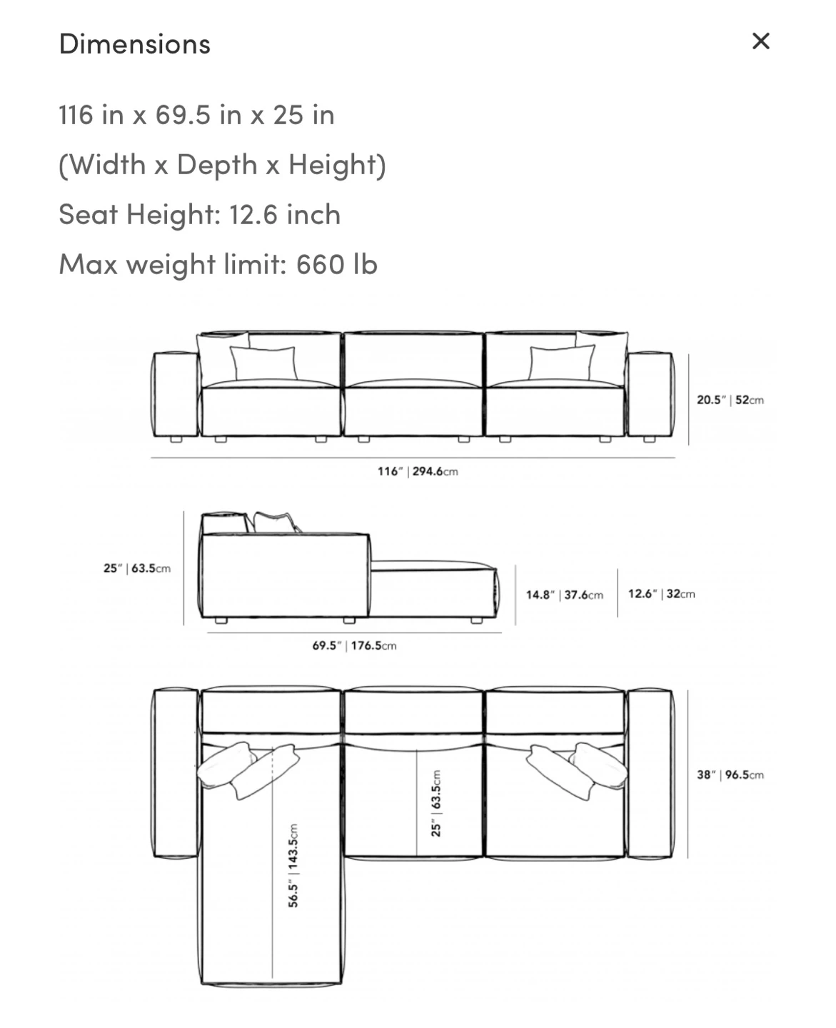 ROVE Concepts - Porter Sectional, off white - photo 4
