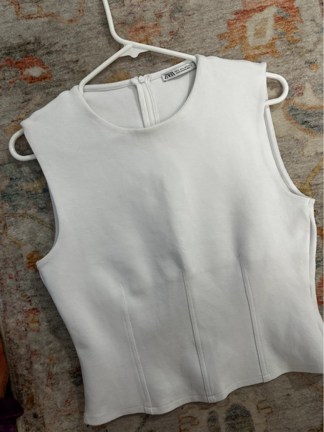 White ZARA Sleeveless Top - photo 2