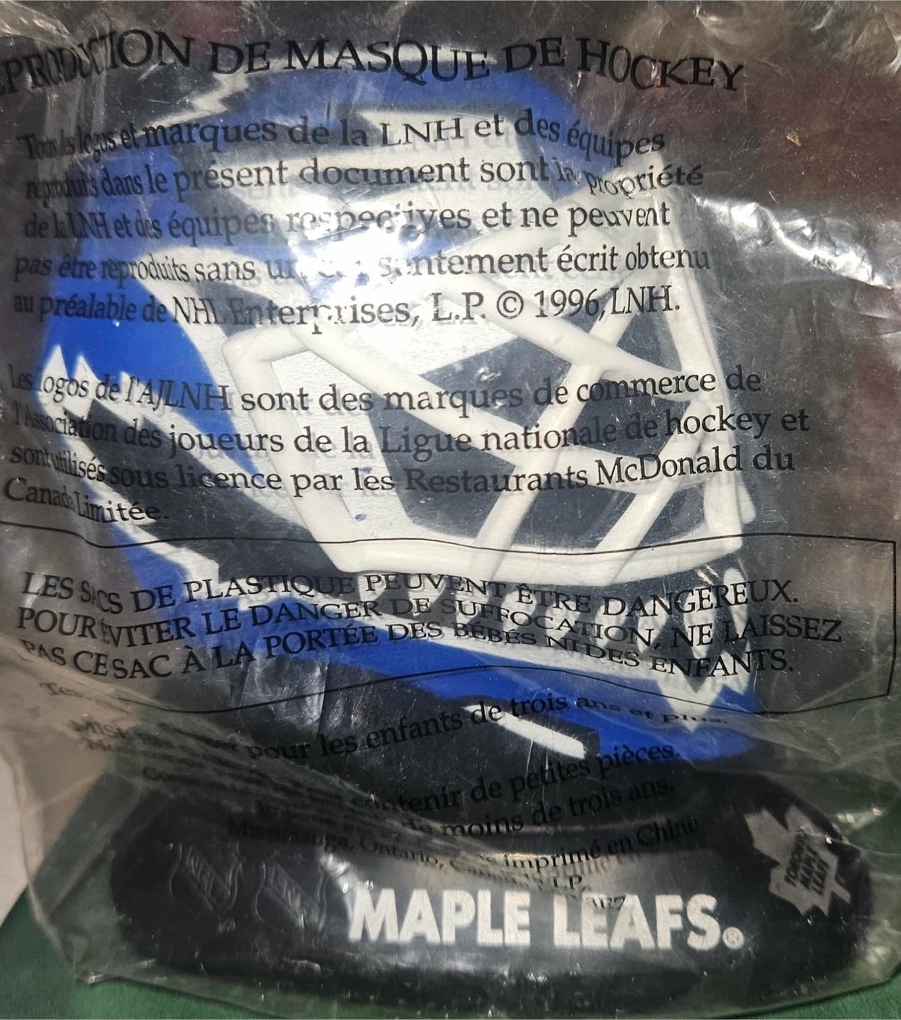 Toronto Maple Leafs Hockey Mask Toy