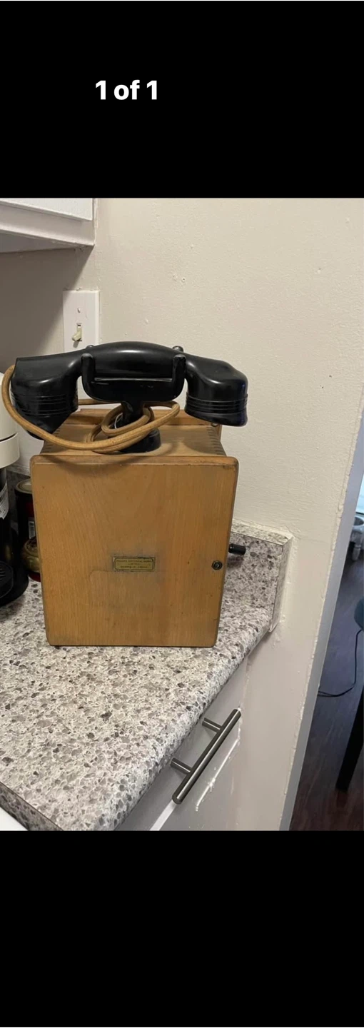 Vintage Wooden Wall Phone