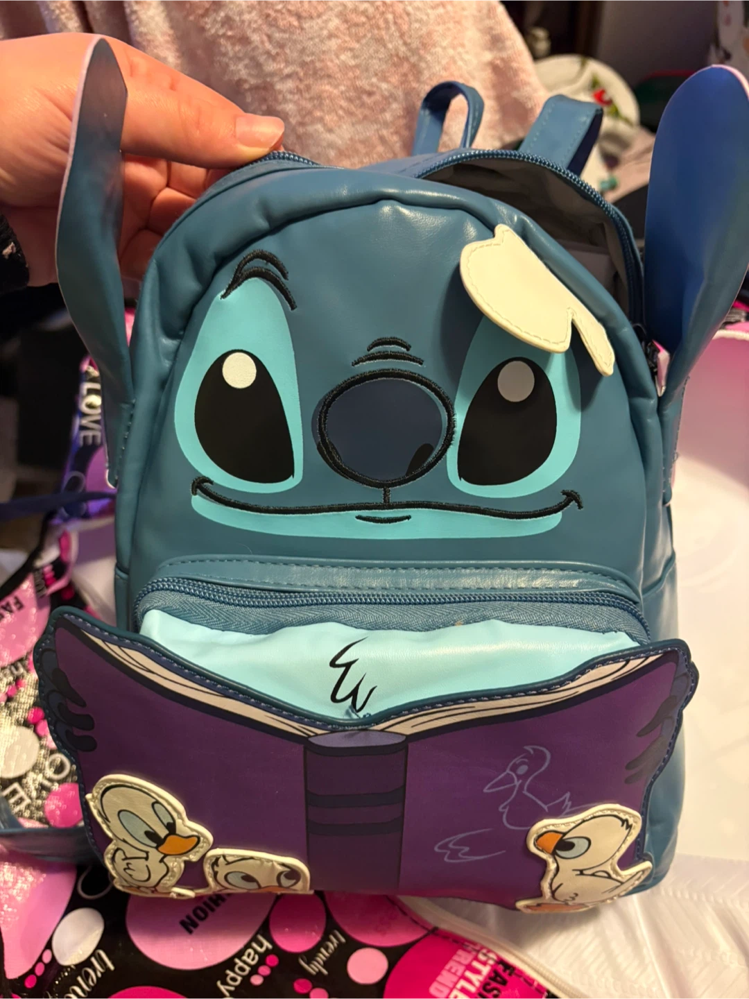 Stitch Backpack & Alarm Clock Set