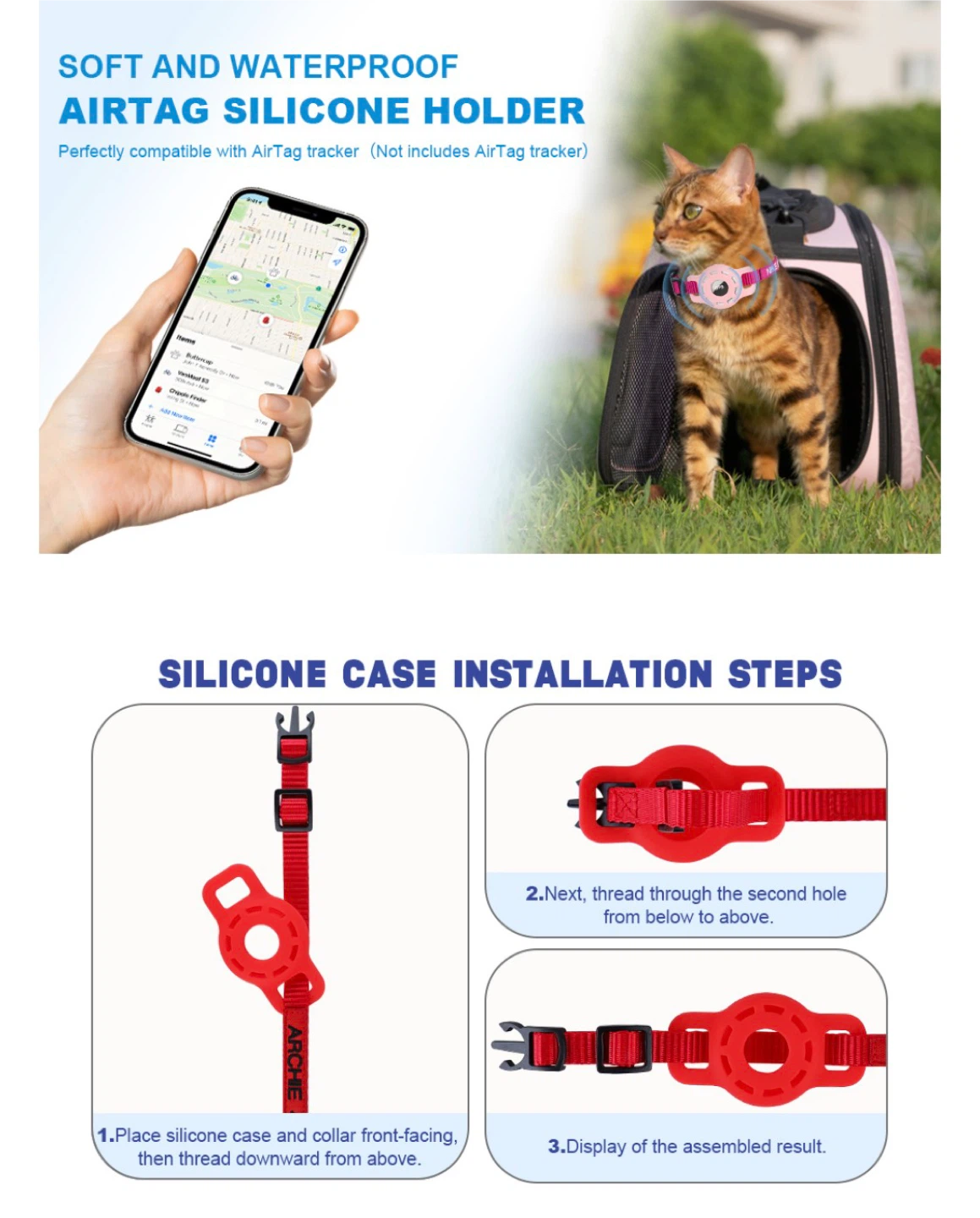 2 Silicone Tracker Protector Cases for Pet Collars - photo 5